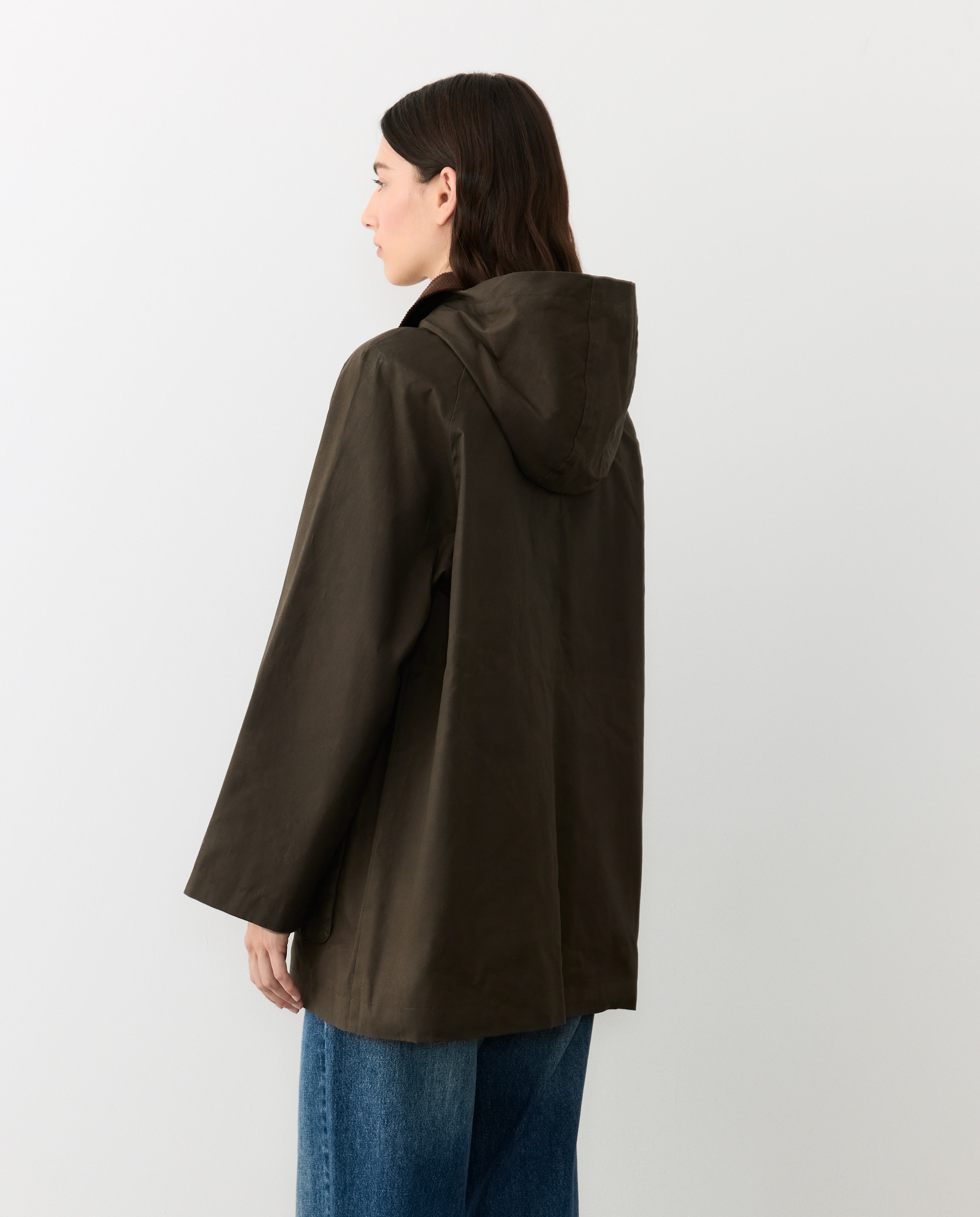 Cazadora encerada de mujer con capucha - Tintoretto - 520 Kaki 520 Kaki-3