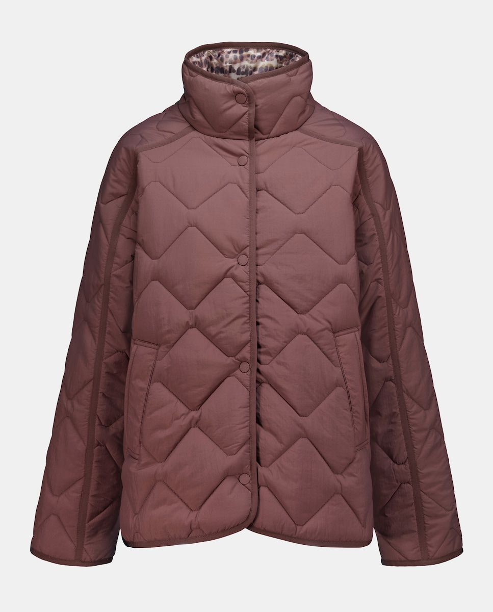 Sobretudo Acolchoado Reversível Ameixa-6