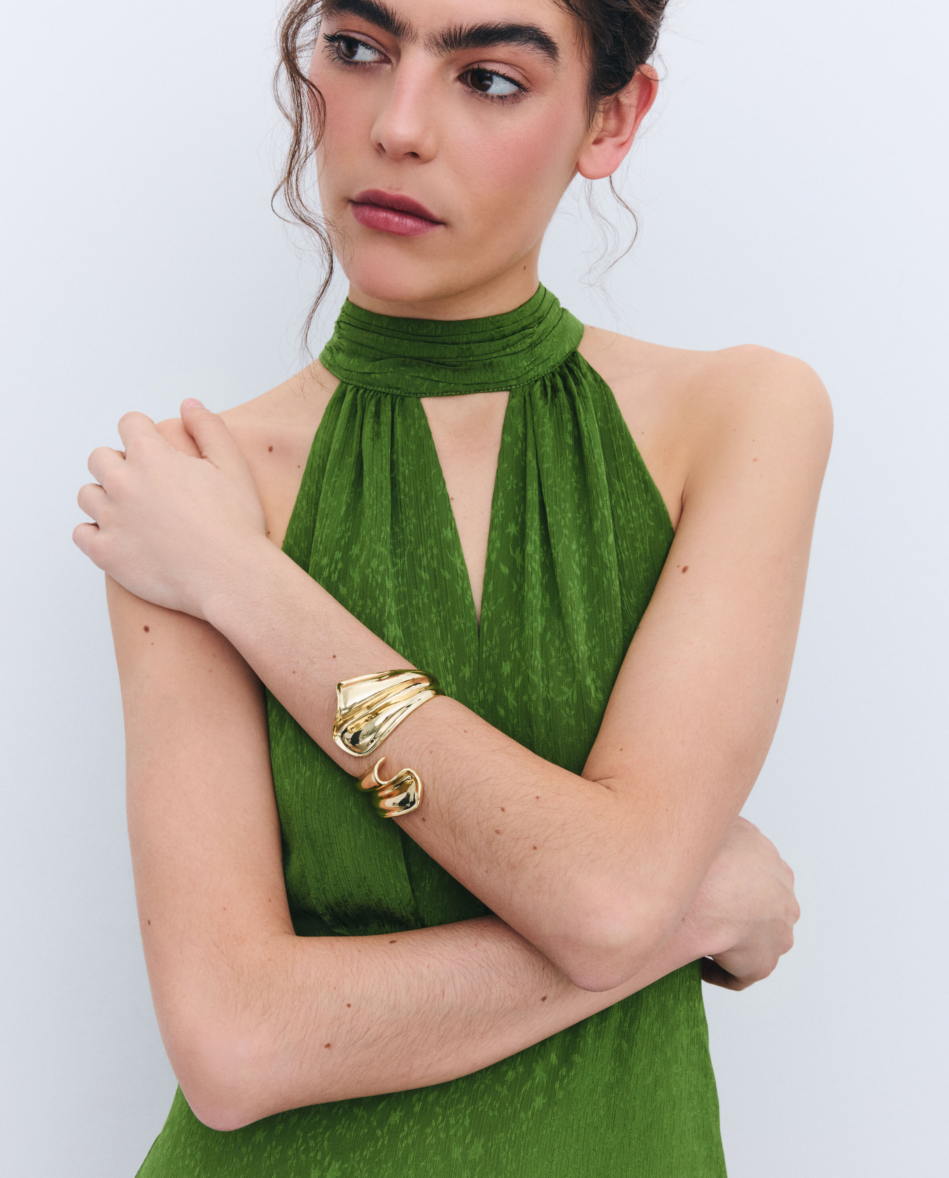Pulseira Articulada Orgânica 390 Ouro-3
