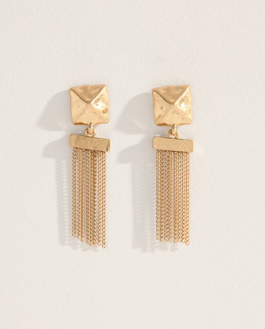 Pendientes largos con cadenas 
