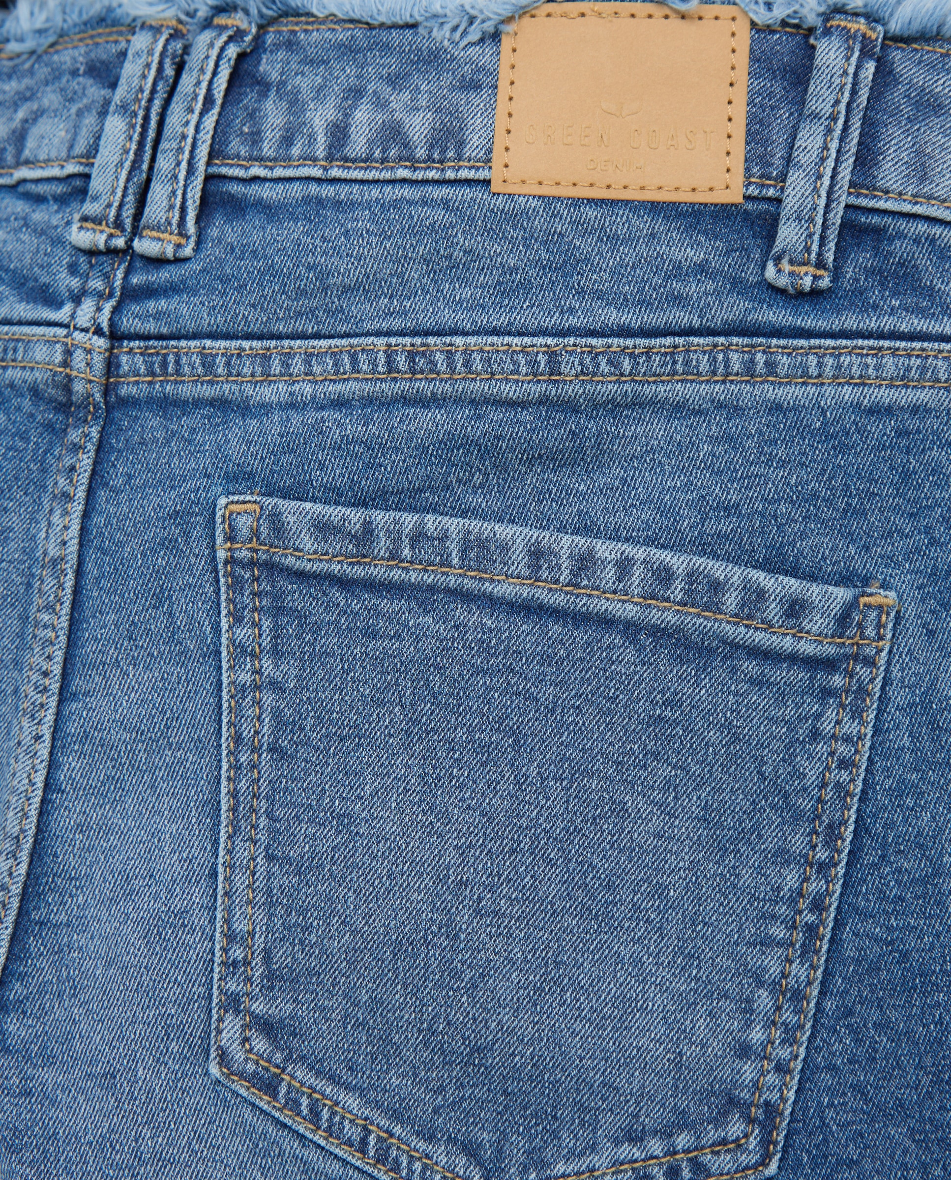 Pantalón de campana liso de mujer - Green Coast - Azul índigo Azul índigo-5