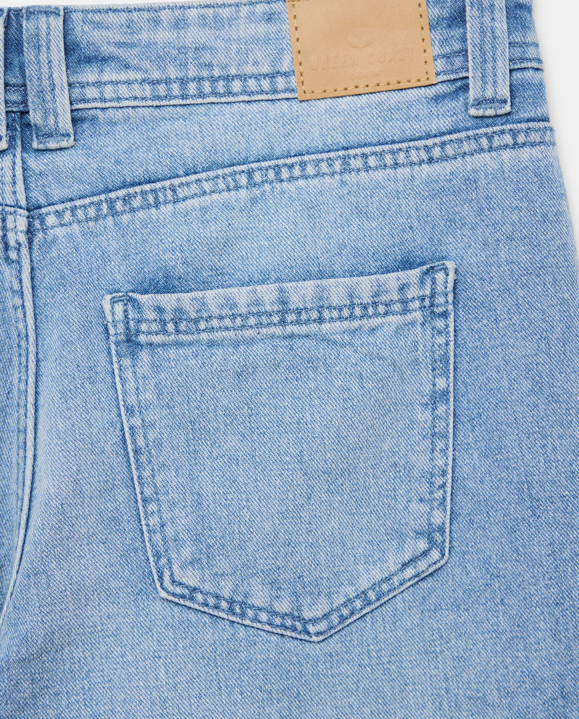 Pantalón de mujer wide leg troquelado - Green Coast - 120 Crudo Azul índigo-5