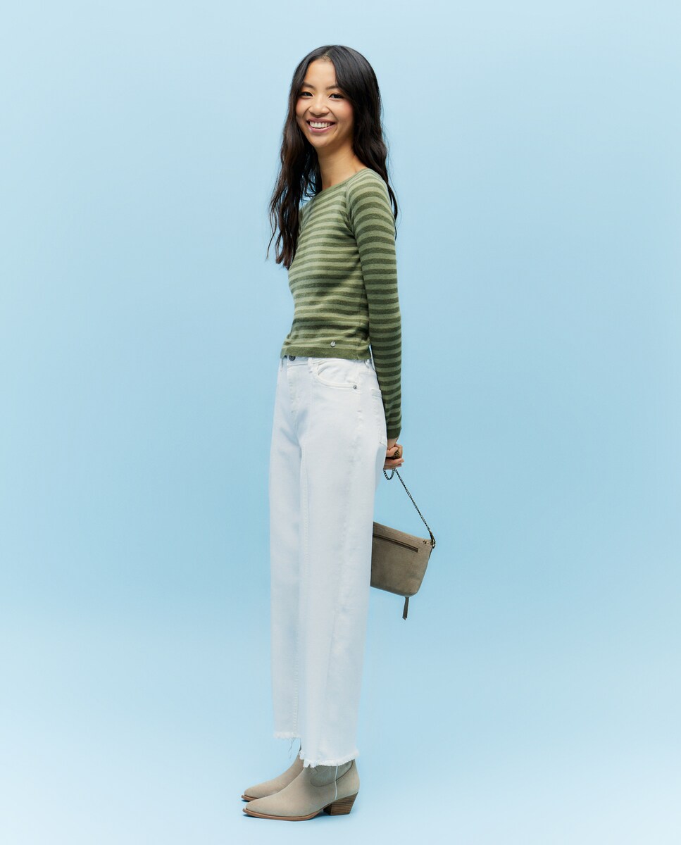 Wide Leg Pantalones Vaqueros Campana Mujer Pantalón Vaquero De