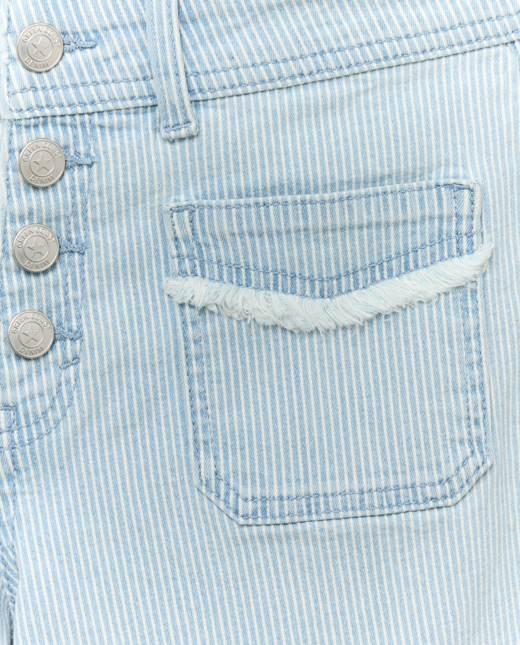 Pantalón liso de algodón de mujer - Green Coast - 410 Azul claro 410 Azul claro-5