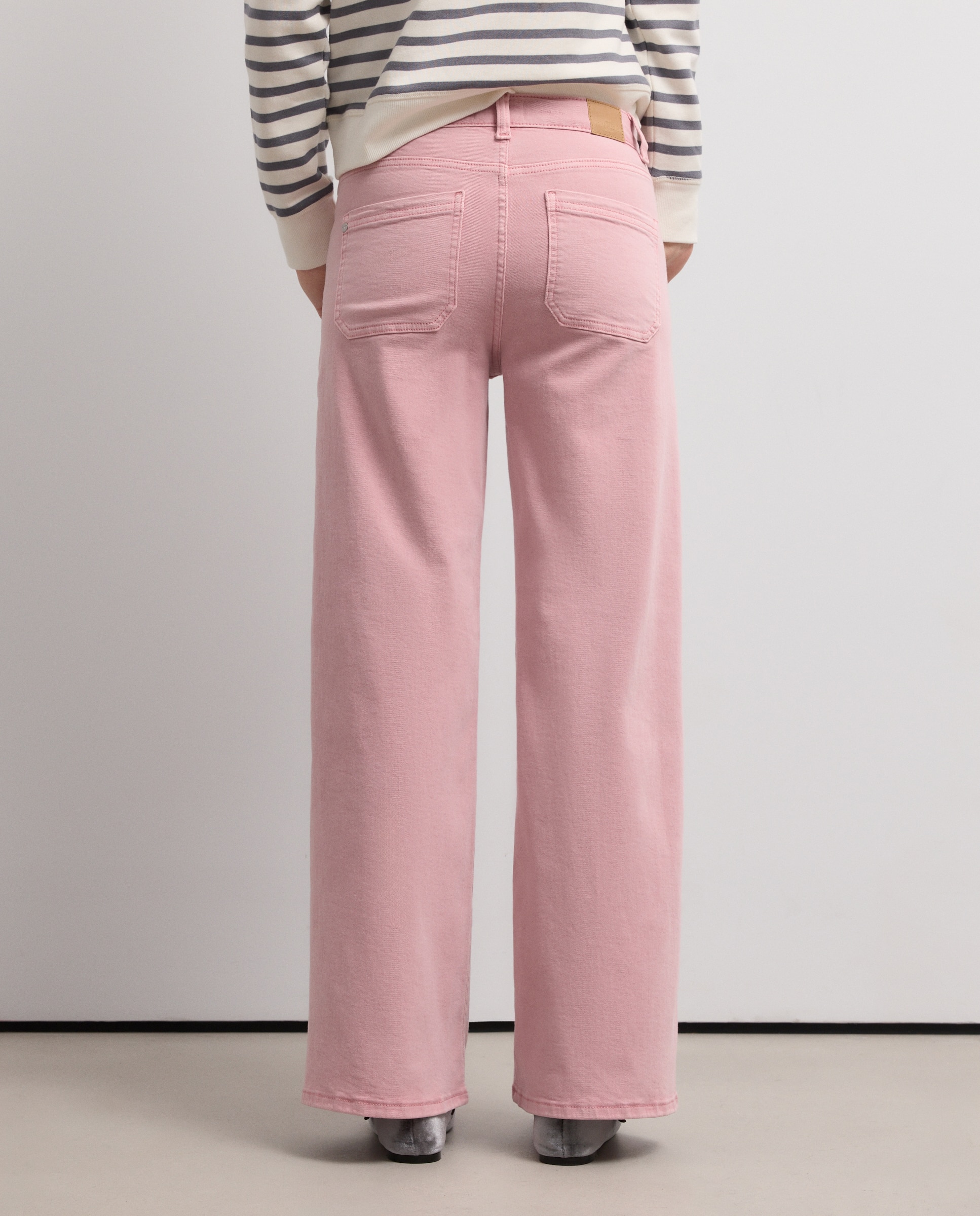Calças Wide Leg com Ilhós 220 Rosa Pálido-3