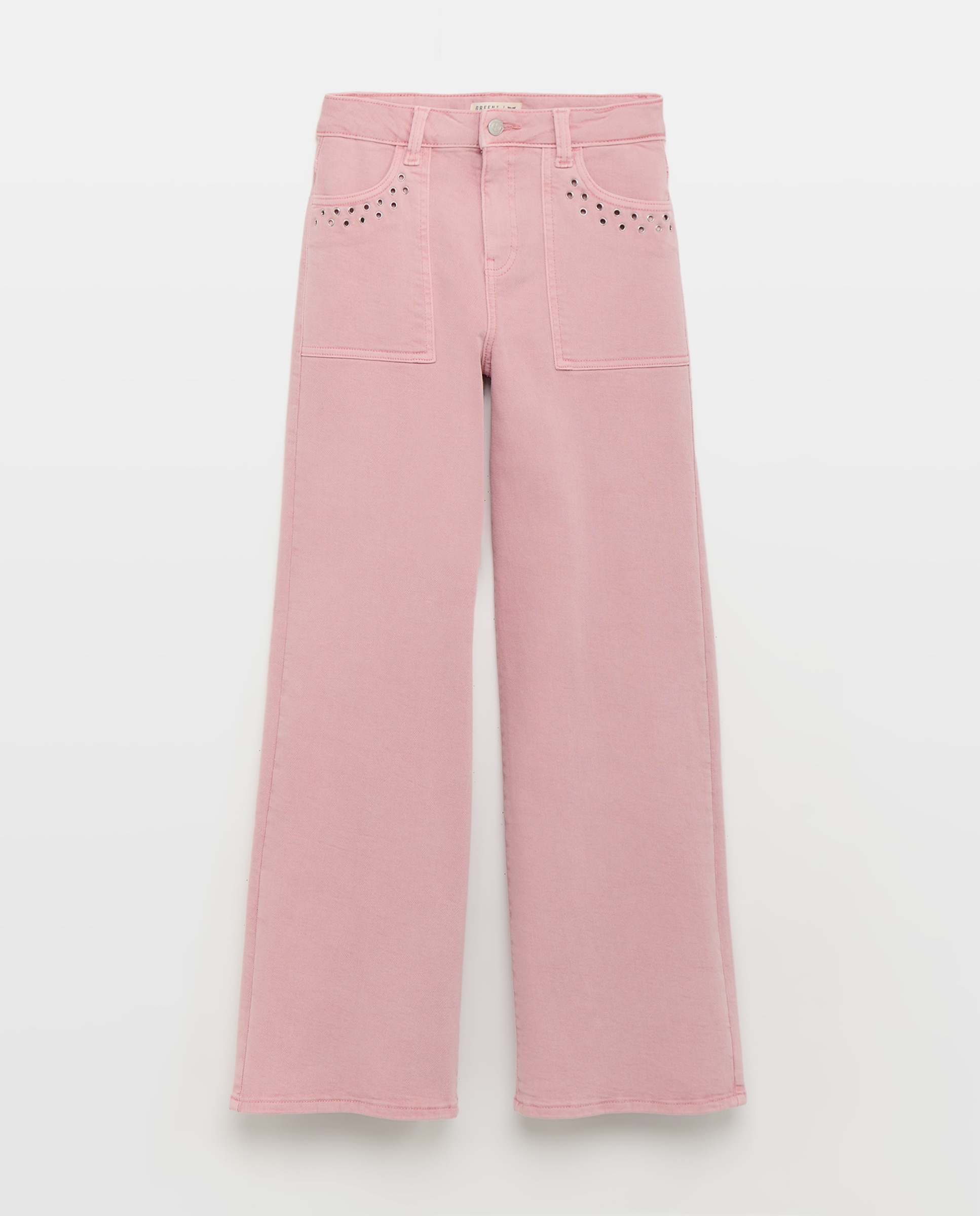 Calças Wide Leg com Ilhós 220 Rosa Pálido-4