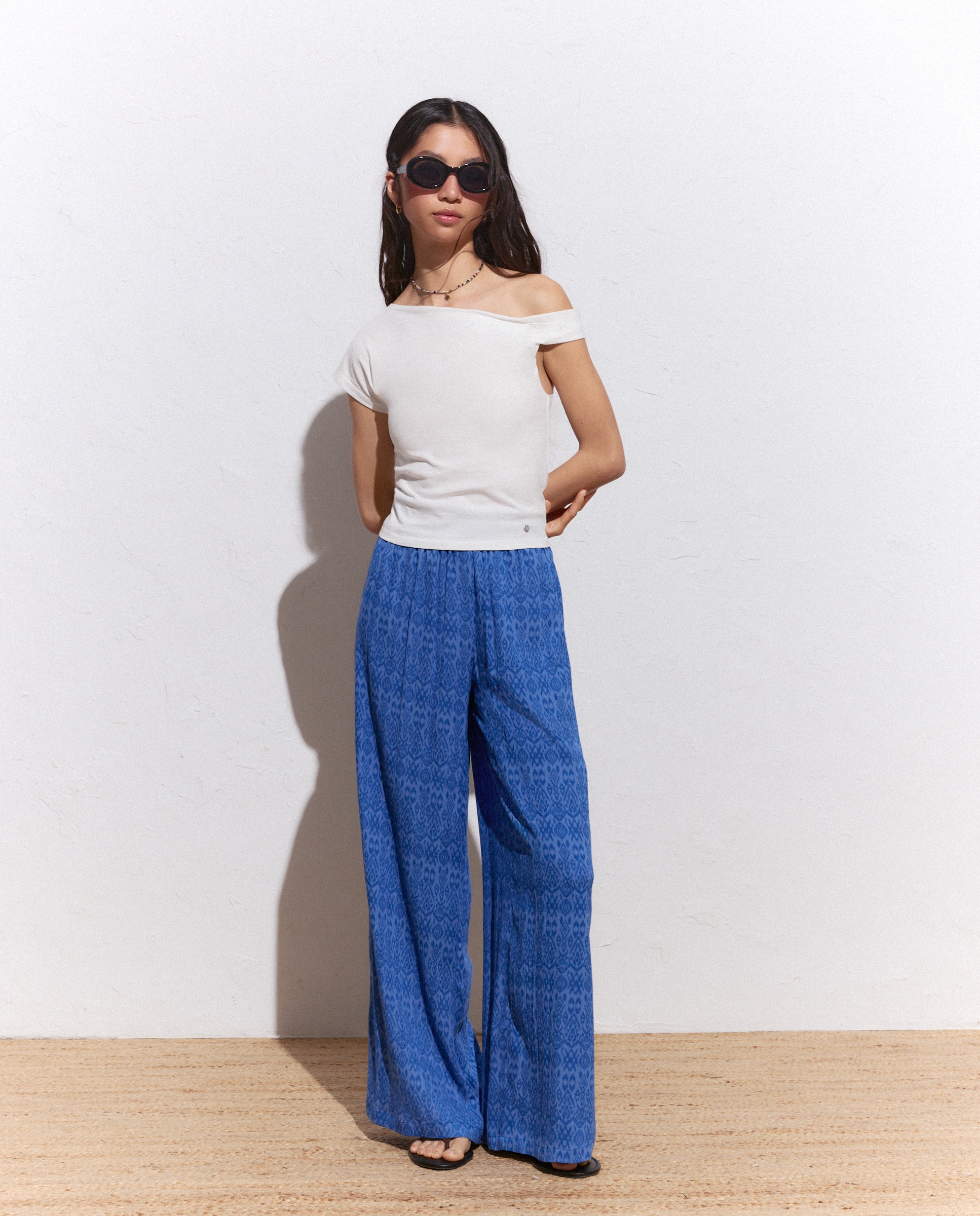 Imagen 1 de Pantalón largo liso de mujer - Green Coast - Azul pálido Azul pálido