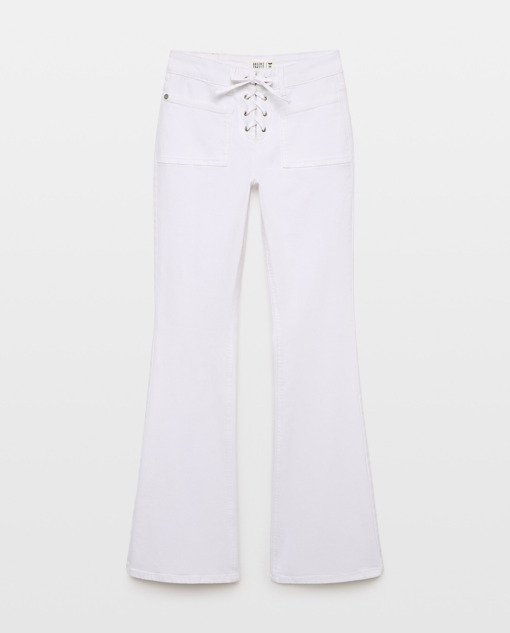 Imagen 1 de Pantalón de mujer campana cruceta - Green Coast - 120 Crudo 120 Crudo