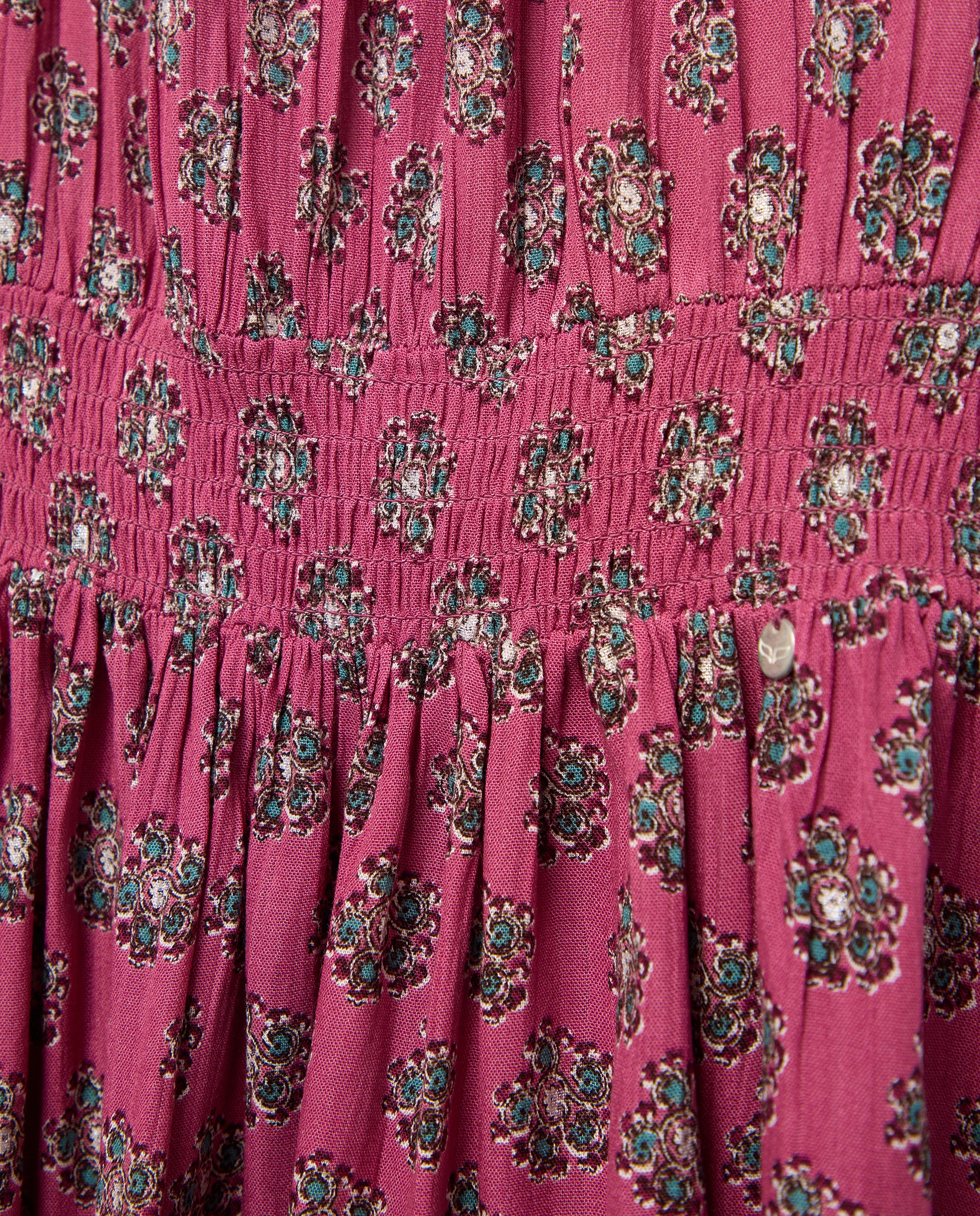 Vestido Halter Curto com Estampado 230 Rosa Escuro-5
