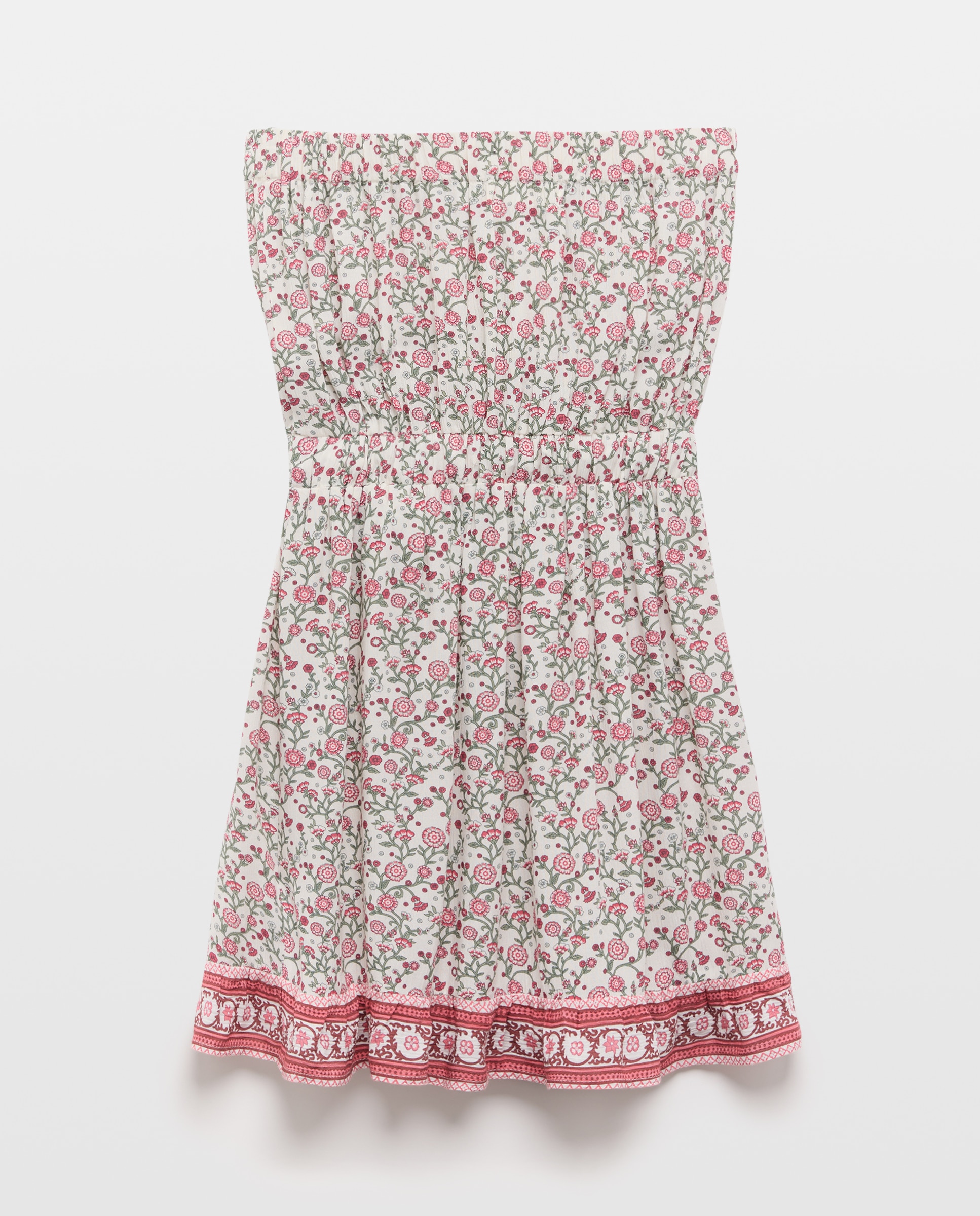 Vestido com Decote Caicai e Rebordo Decorativo 120 Cru-4