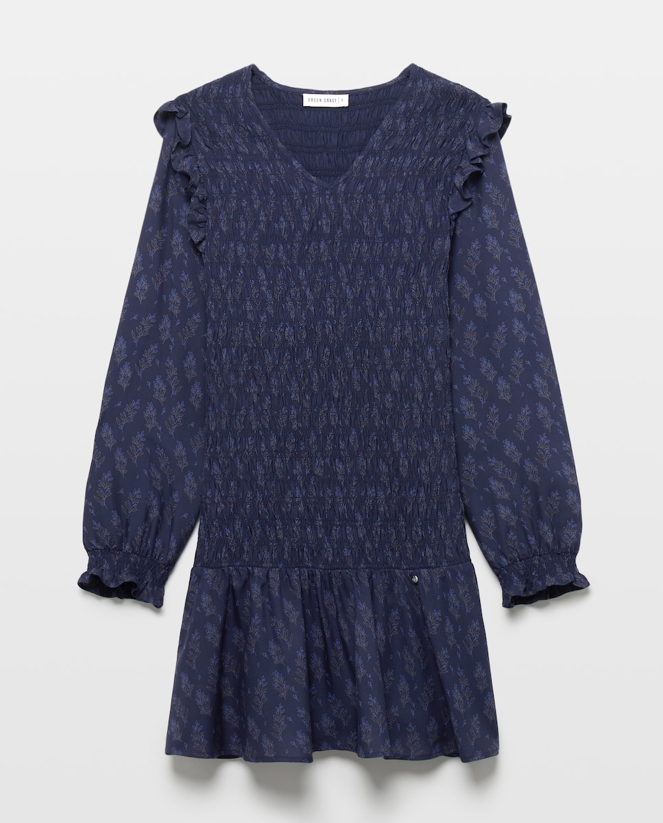 Imagen 1 de Vestido gomas print Azul marino