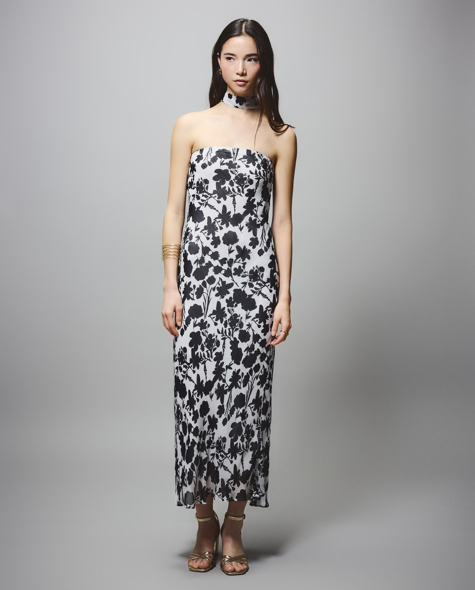 Imagem 0 de Vestido com Estampado e Decote Caicai
