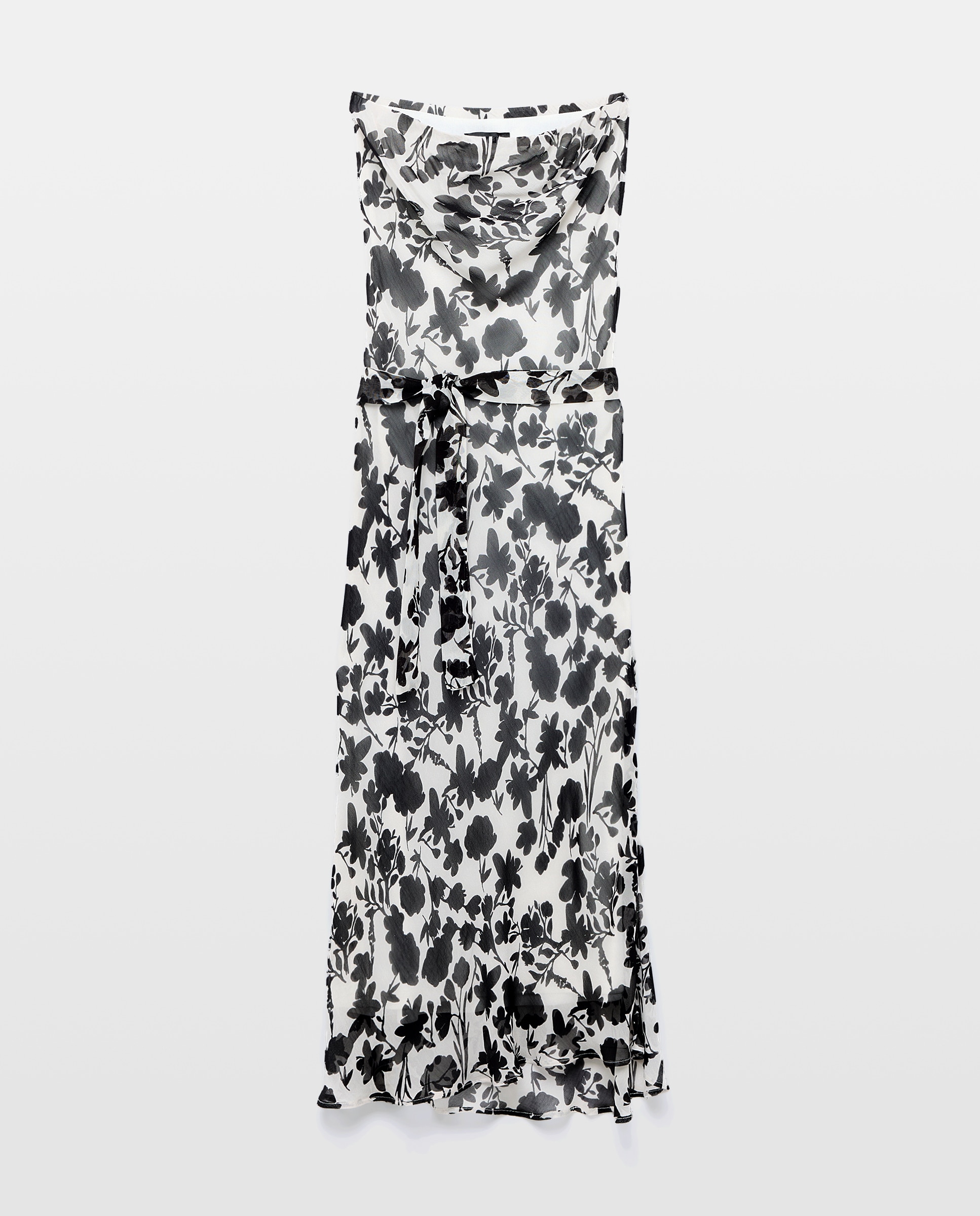 Vestido com Estampado e Decote Caicai Branco-marfim-4