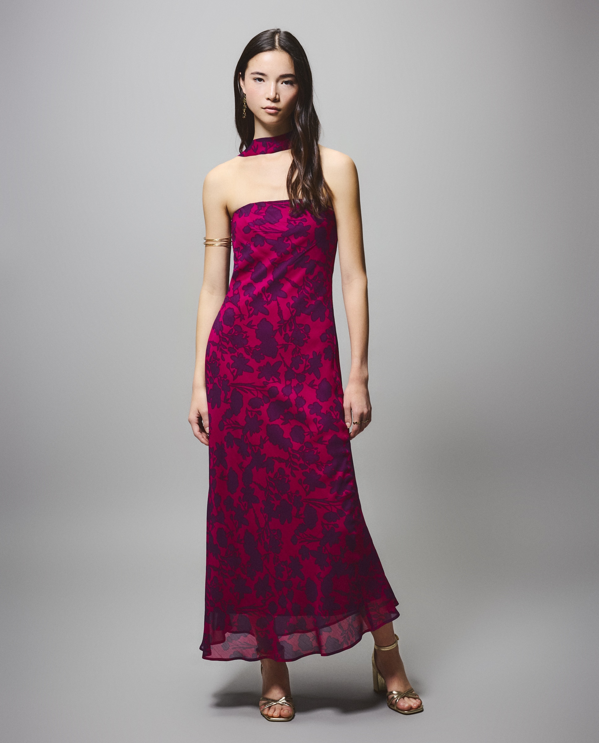 Imagem 0 de Vestido com Estampado e Decote Caicai