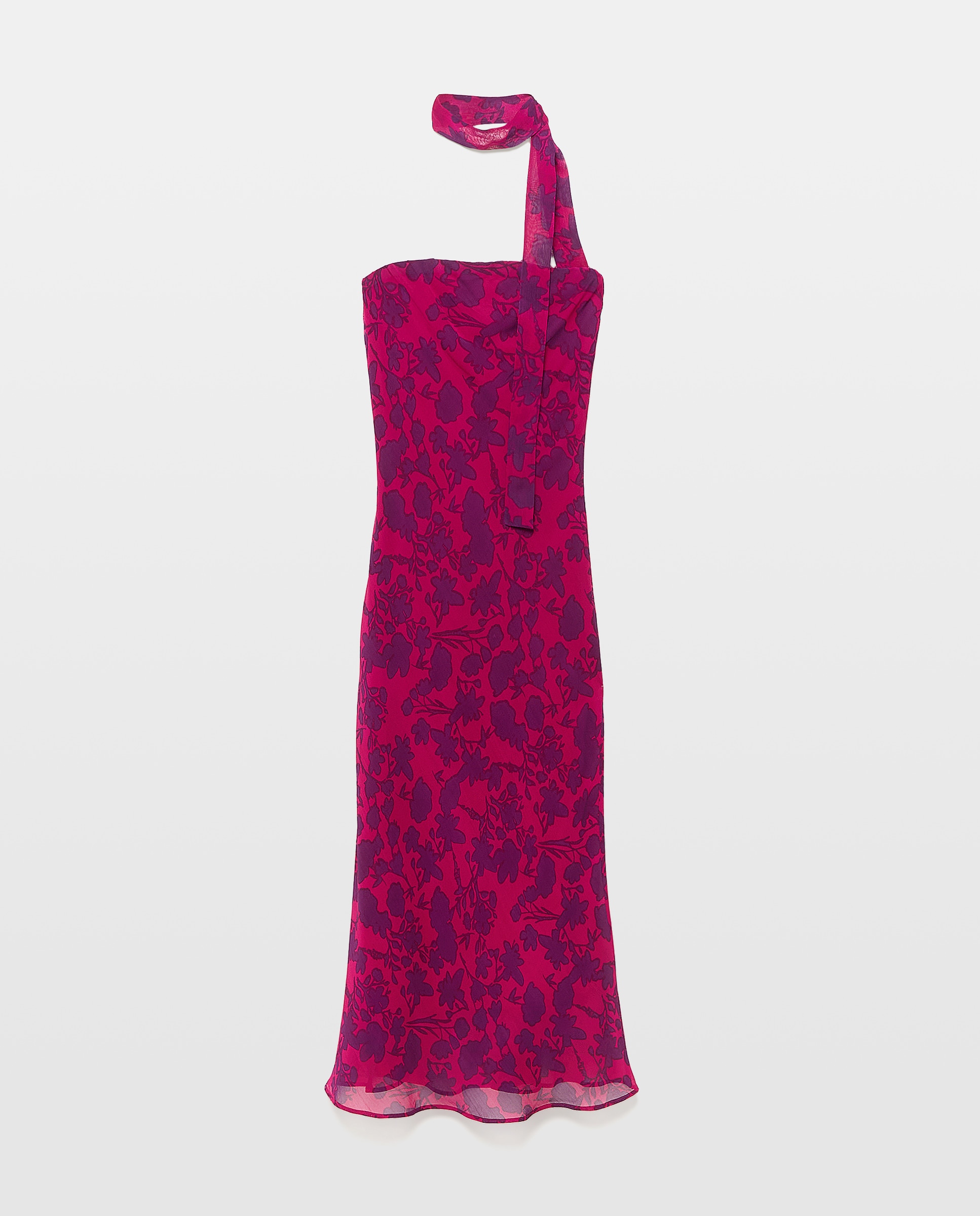Vestido com Estampado e Decote Caicai Buganvília-5