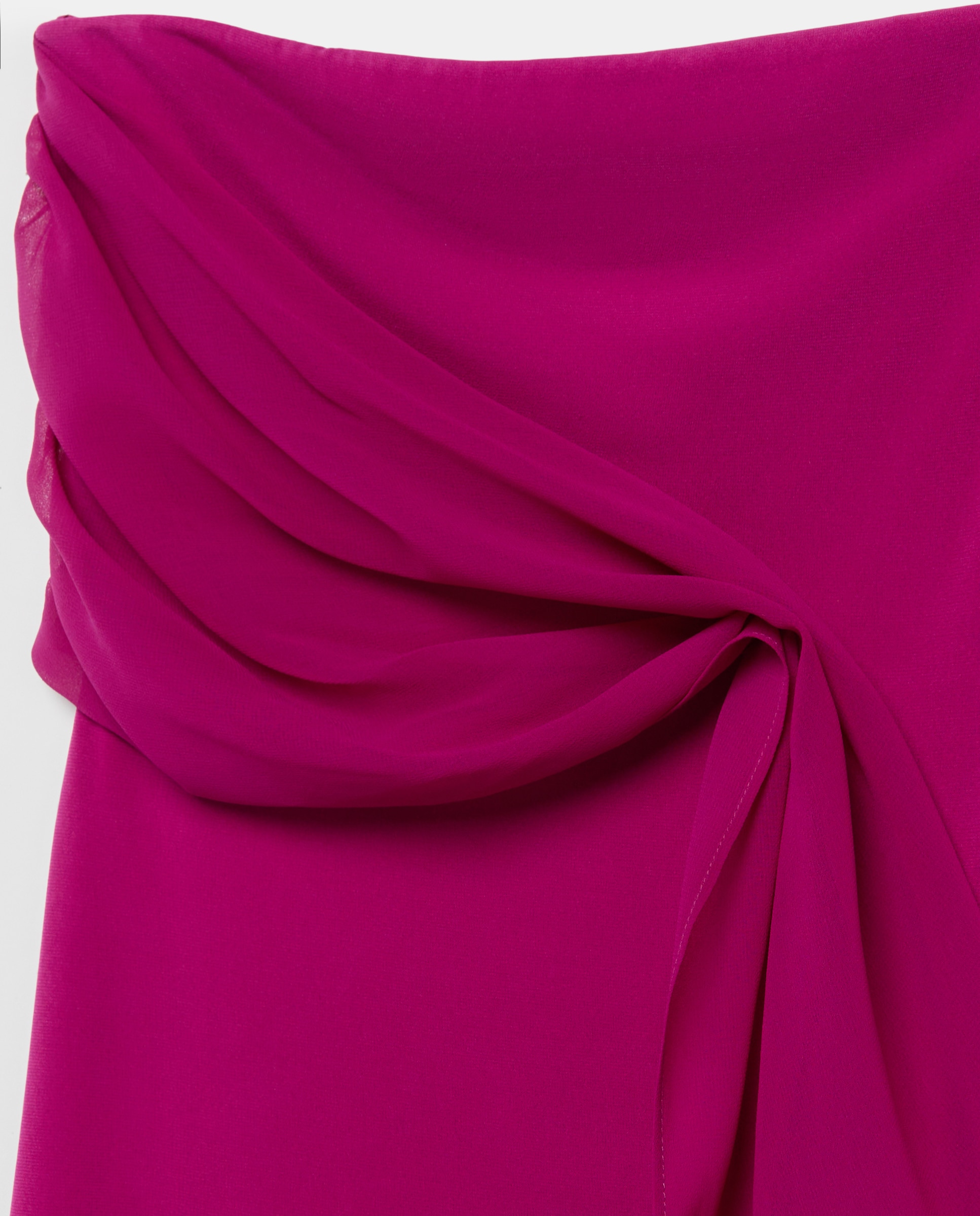 Vestido de Alças com Chiffon Rosa-5