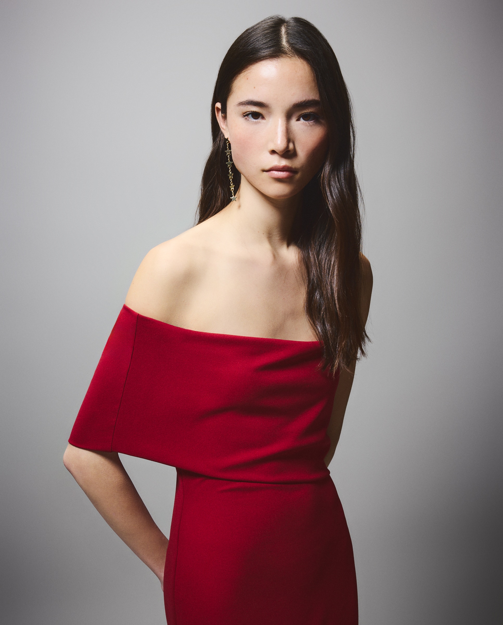 Vestido sirena escote barco - Green Coast - Rojo Rojo-2