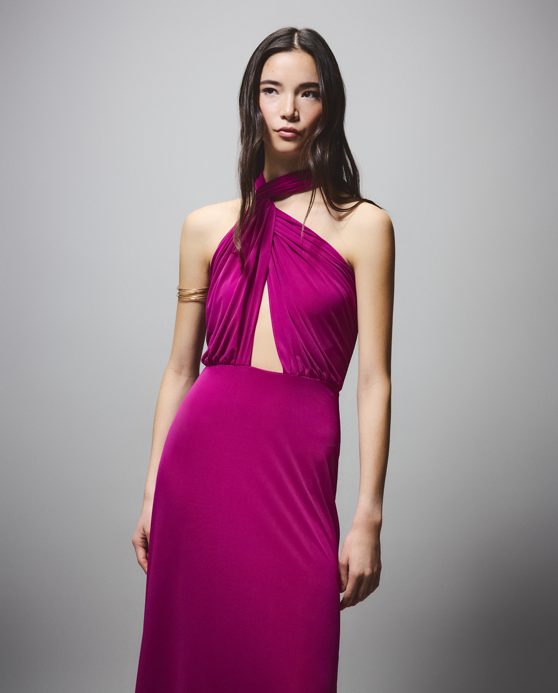 Vestido cut out con lazo - Green Coast - Azul Rosa-2