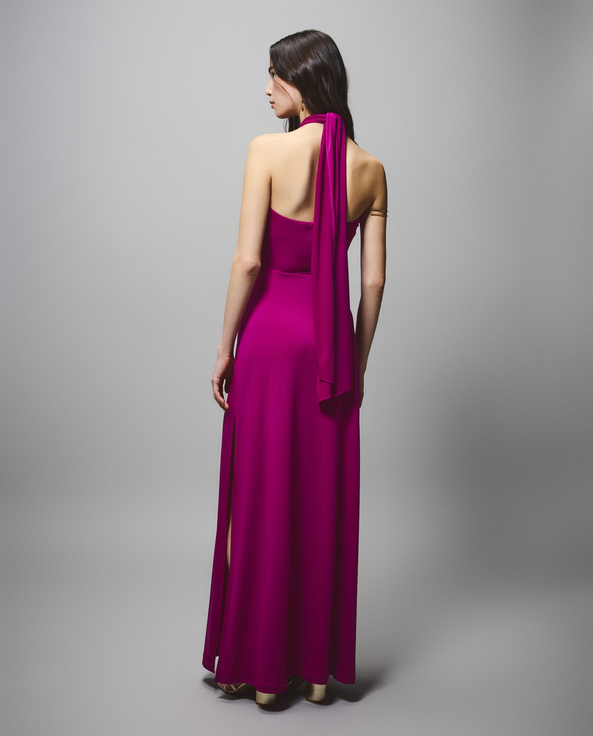 Vestido cut out con lazo - Green Coast - Azul Rosa-3