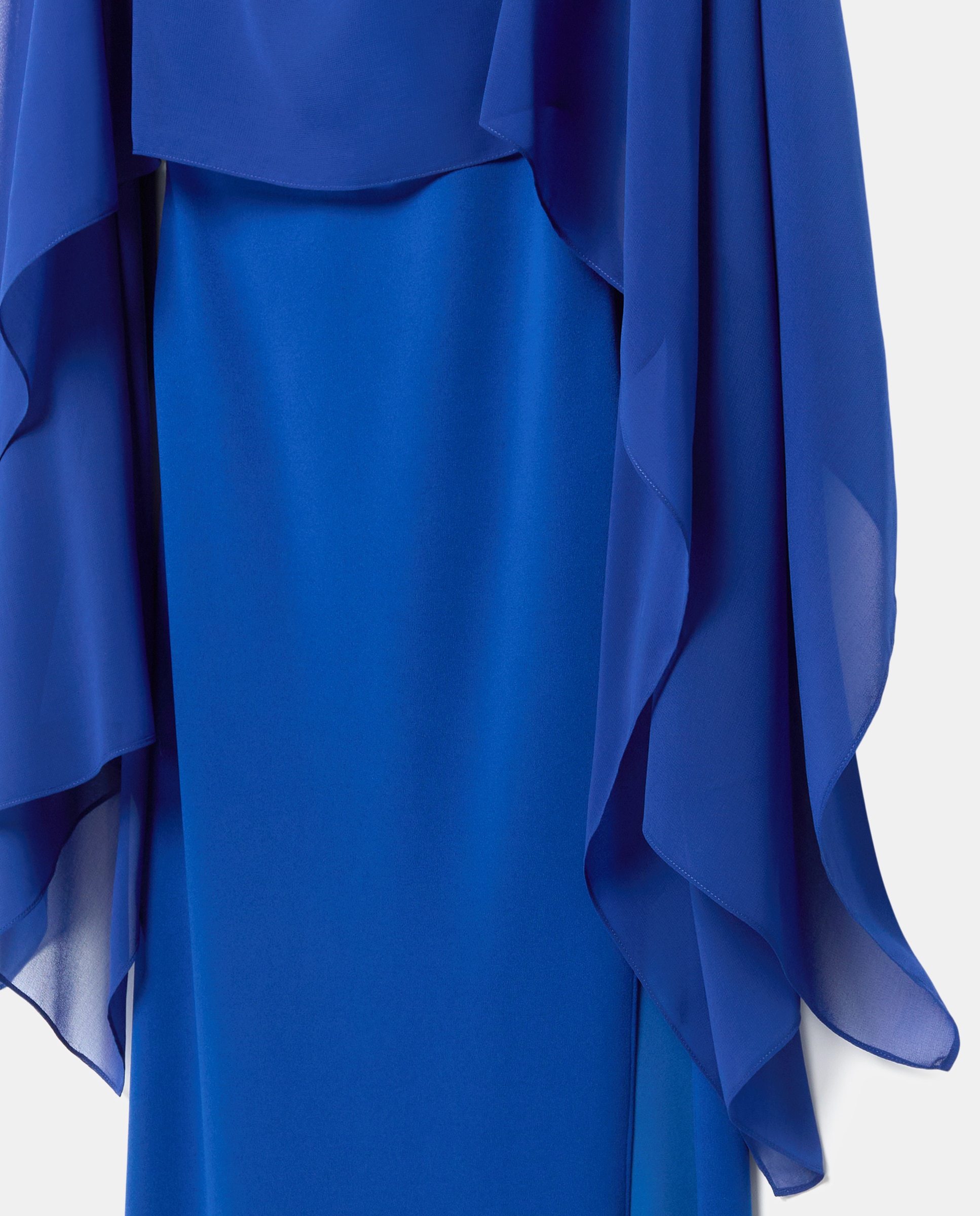 Vestido de Alças com Capa Azul-6