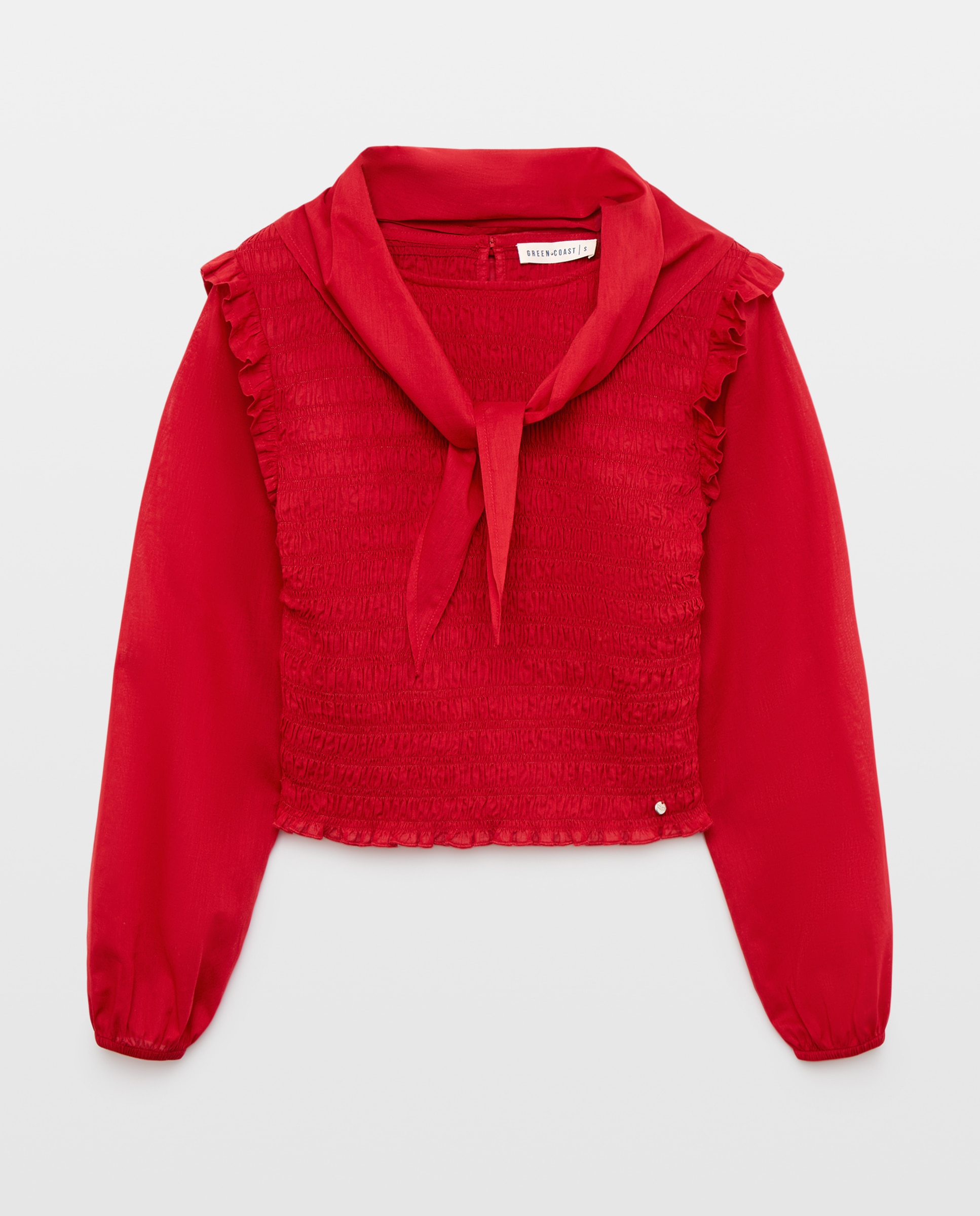 Imagen 0 de Blusa smoked con bandana 600 Rojo
