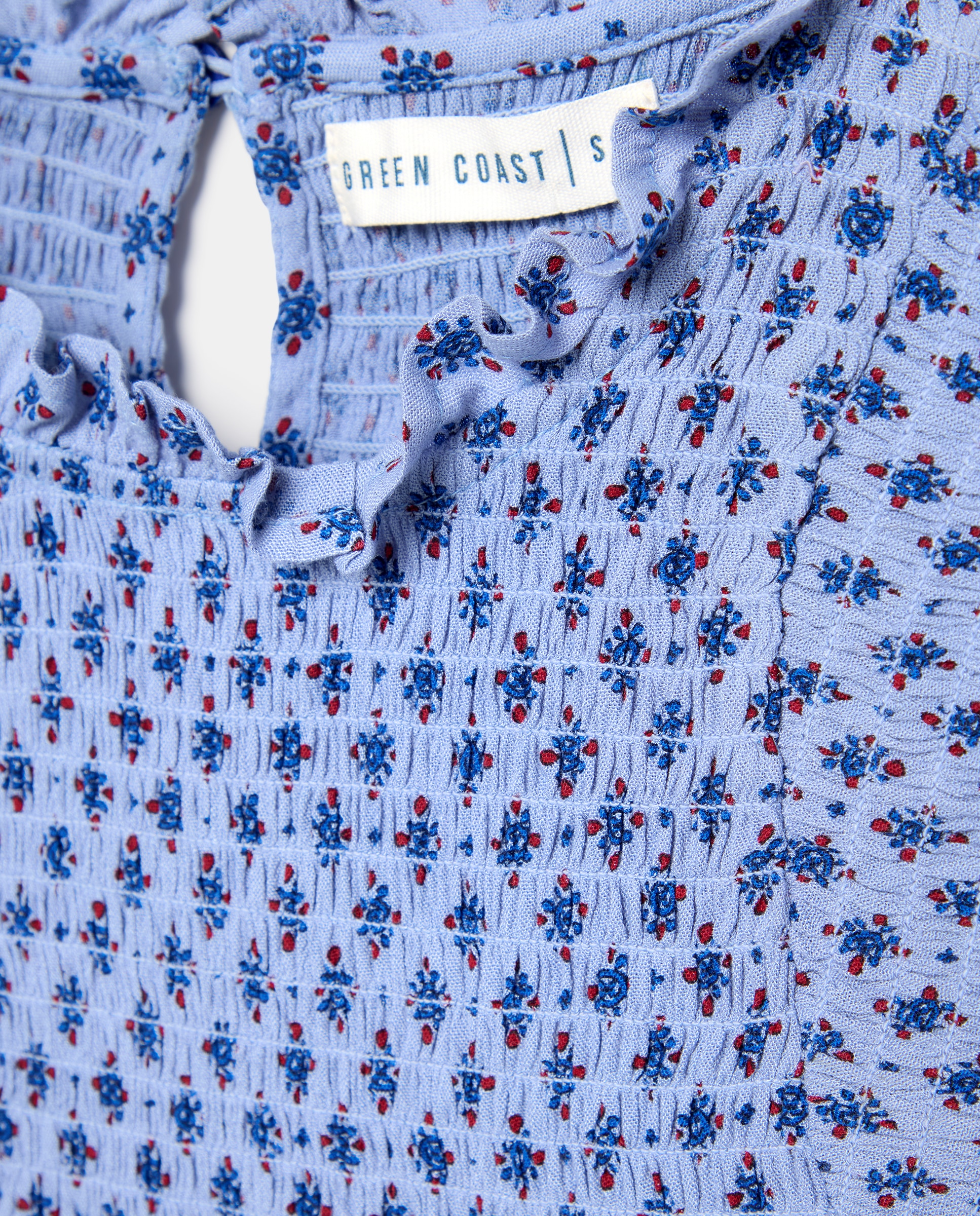 Blusa Estampada com Elásticos 400 Azul-2