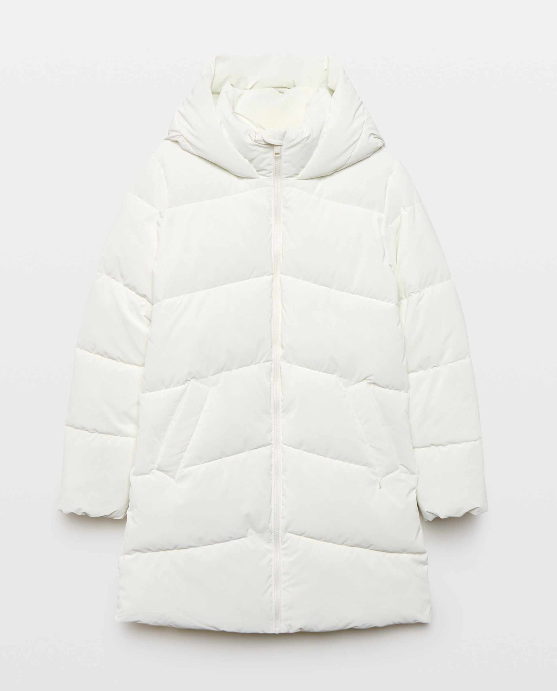 Imagen 1 de Acolchado de mujer largo capucha - Green Coast - Blanco Blanco