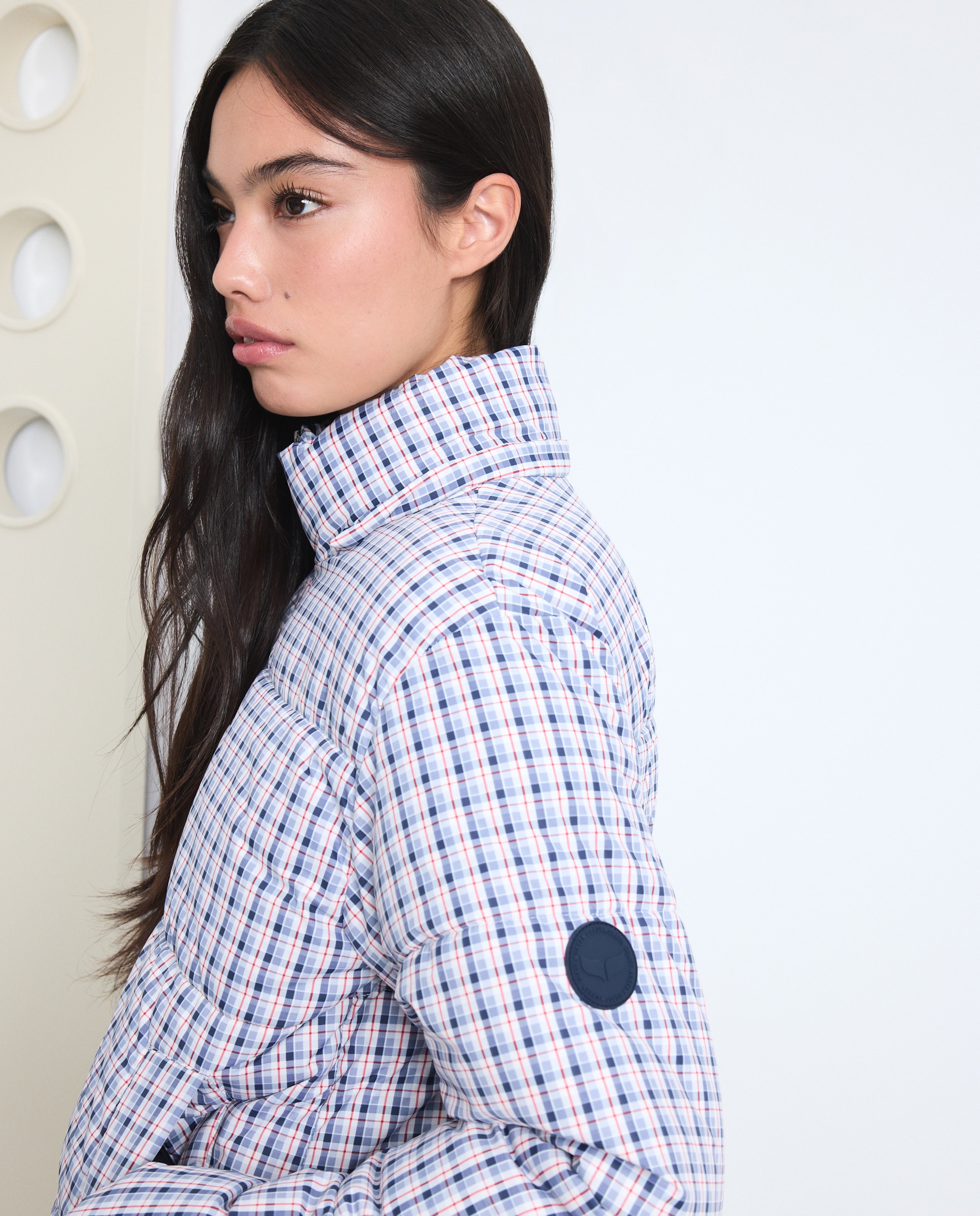 Acolchado de mujer cuadros capucha - Green Coast - 400 Azul 400 Azul-4