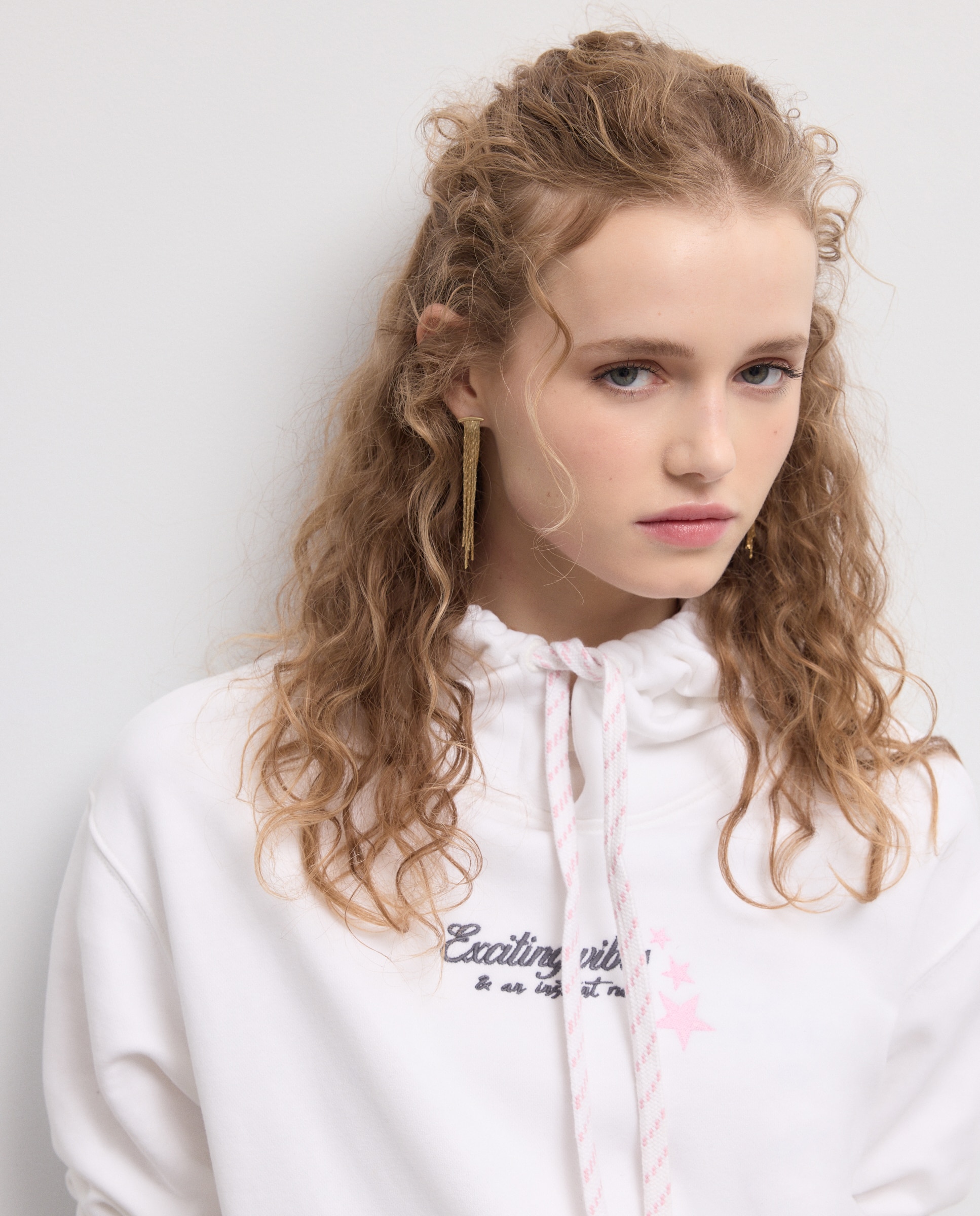 Imagem 0 de Sweatshirt com Capuz Fechado e Bordado