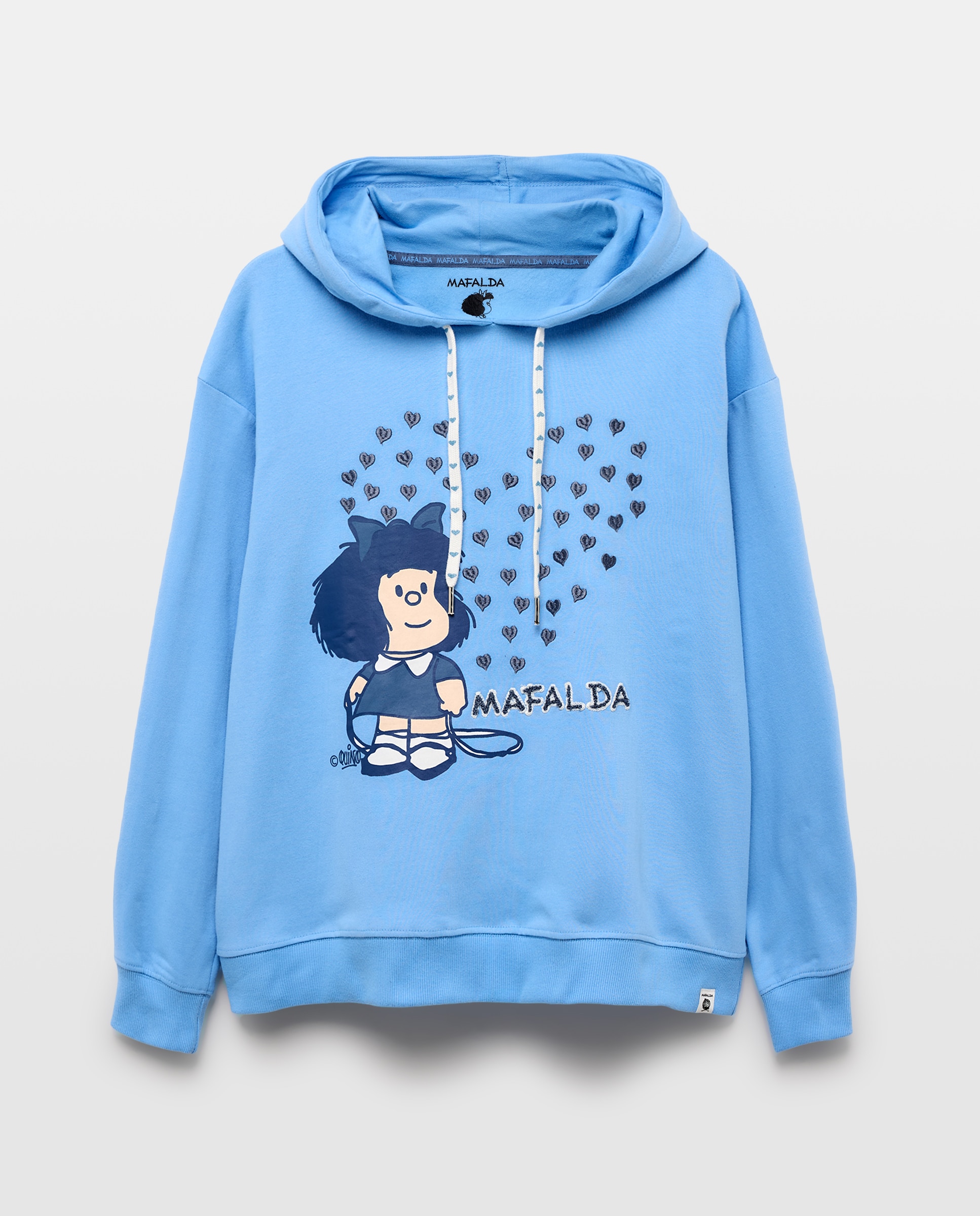 Sweatshirt com Capuz e Estampado Mafalda Ceruelo-5