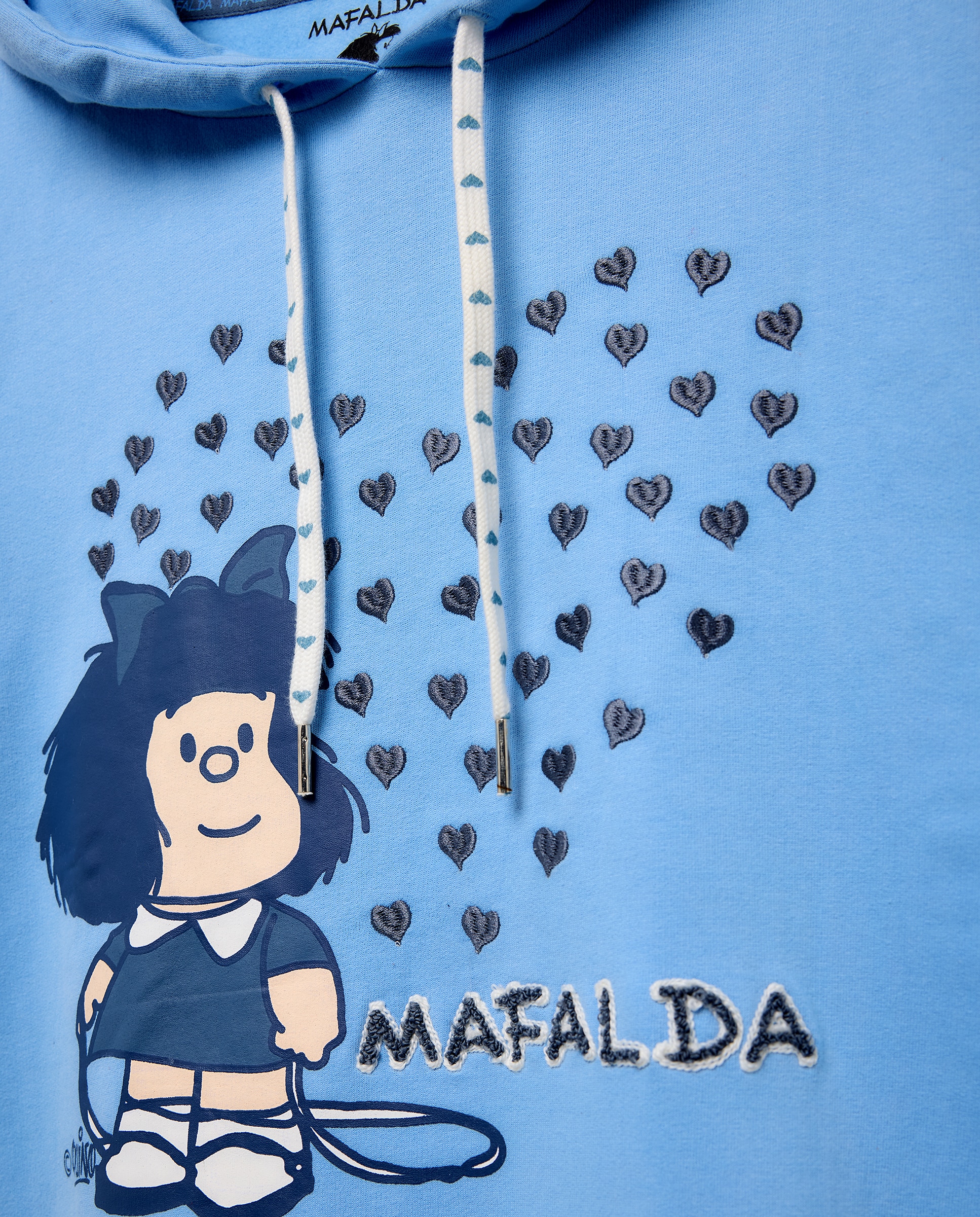 Sweatshirt com Capuz e Estampado Mafalda Ceruelo-6