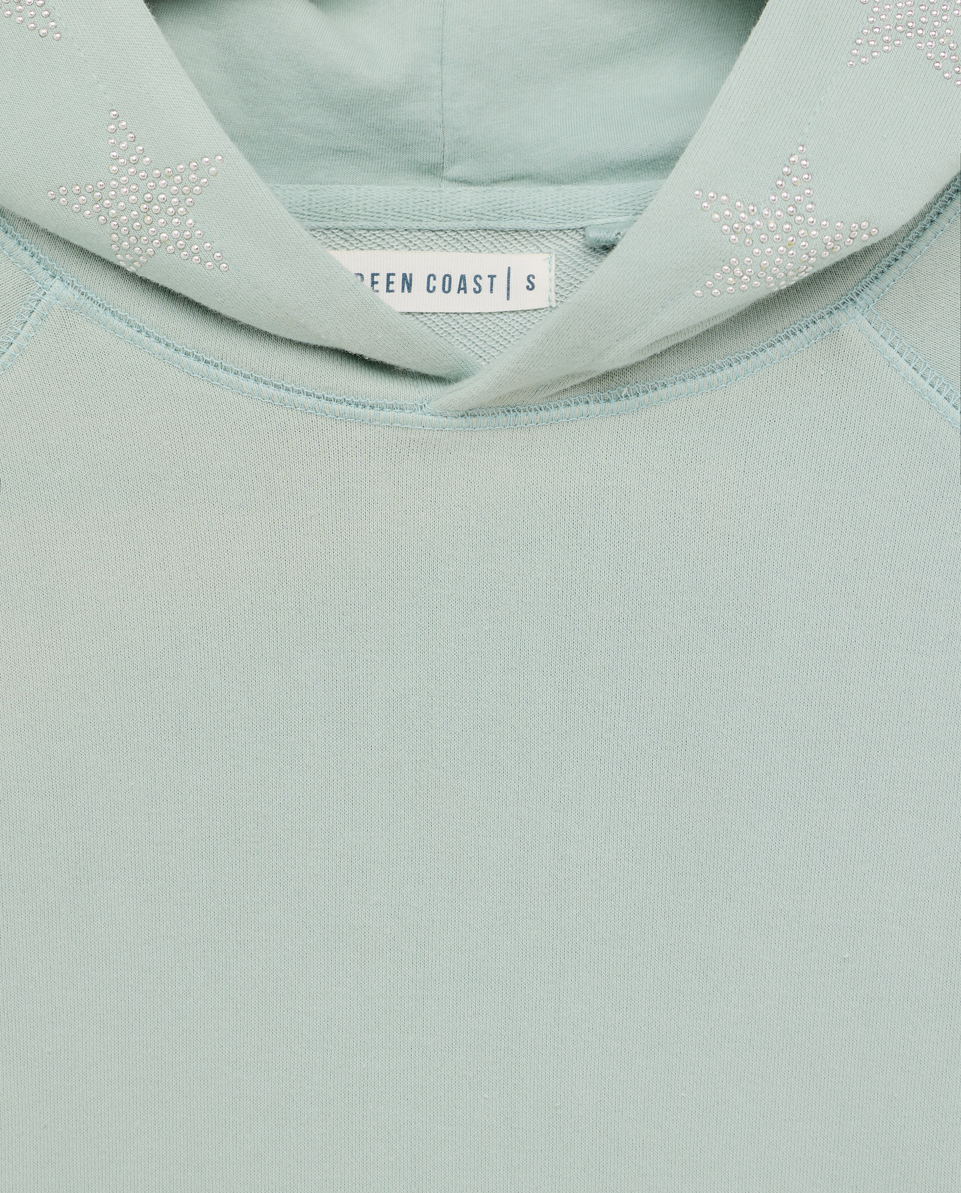 Sweatshirt com Capuz e Estrelas Verde Pato-6