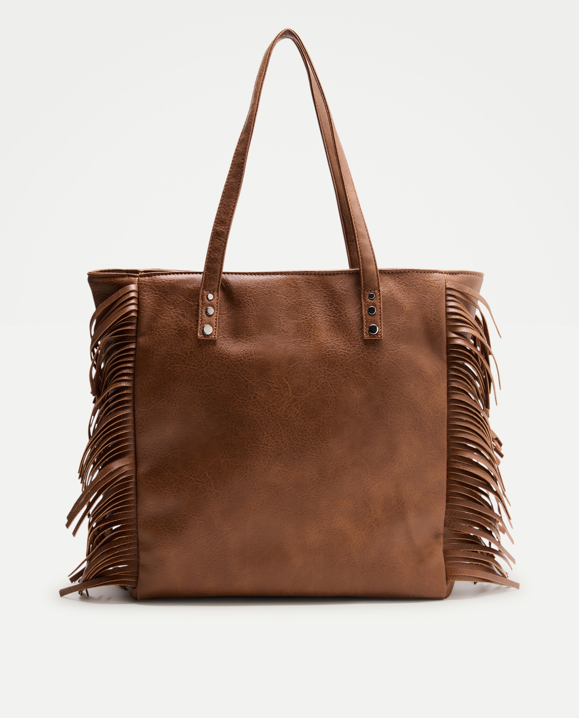 Mala shopping com tachas Castanho-1