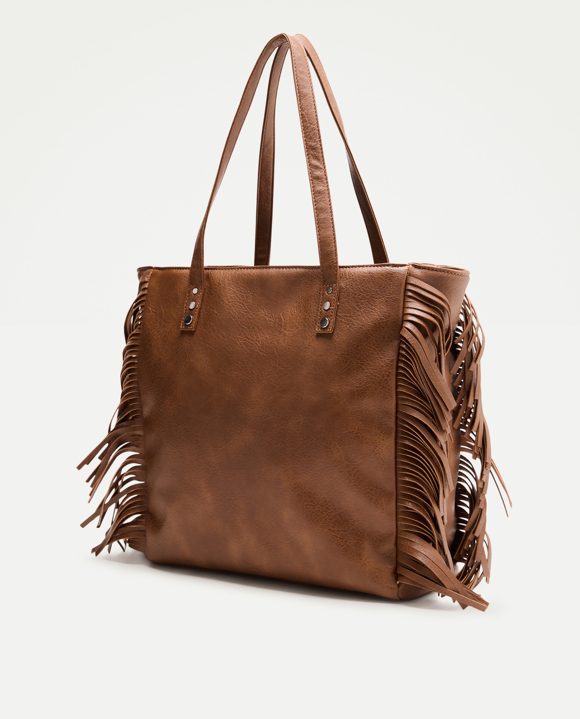 Mala shopping com tachas Castanho-2