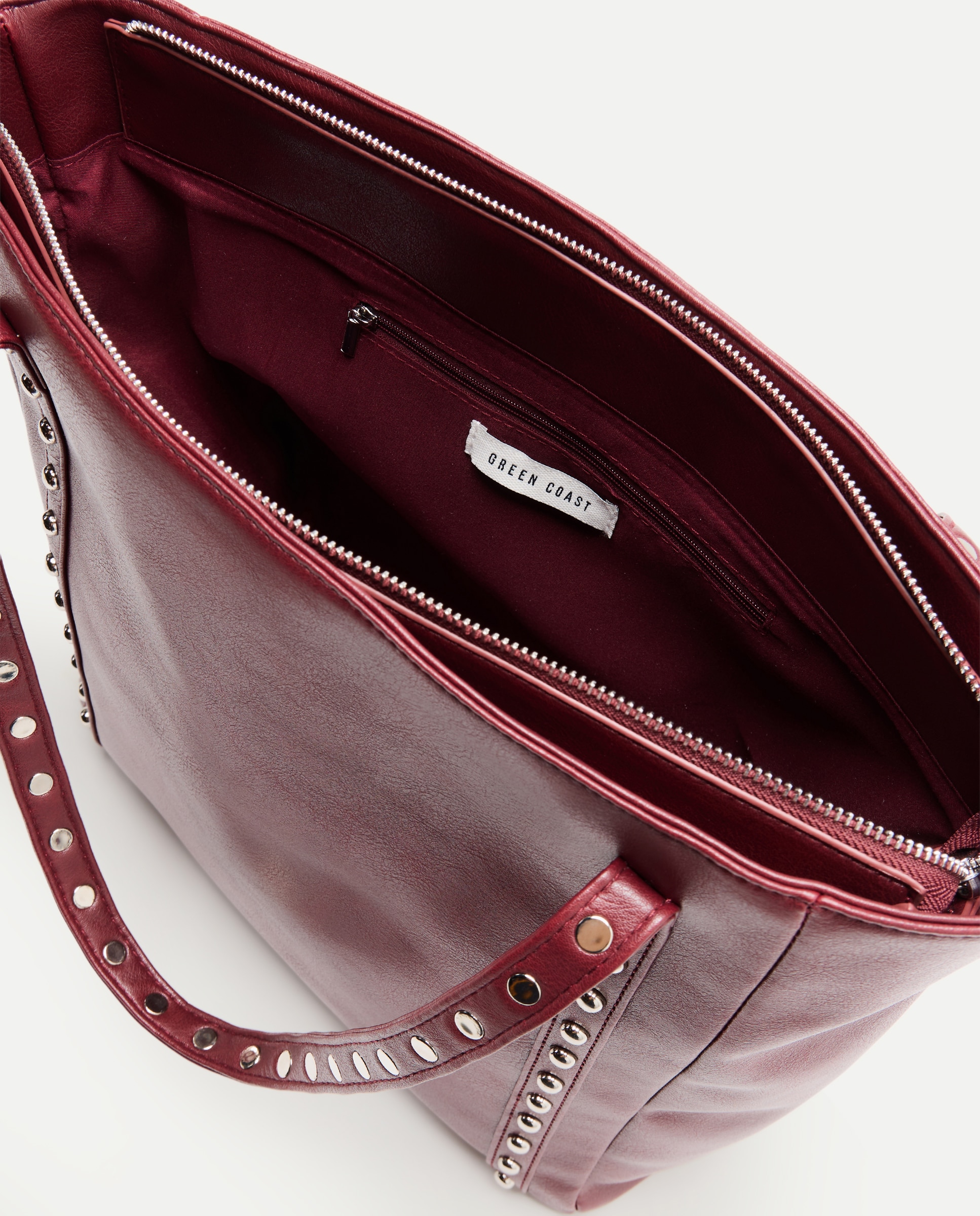 Mala shopping com tachas Bordeaux-3