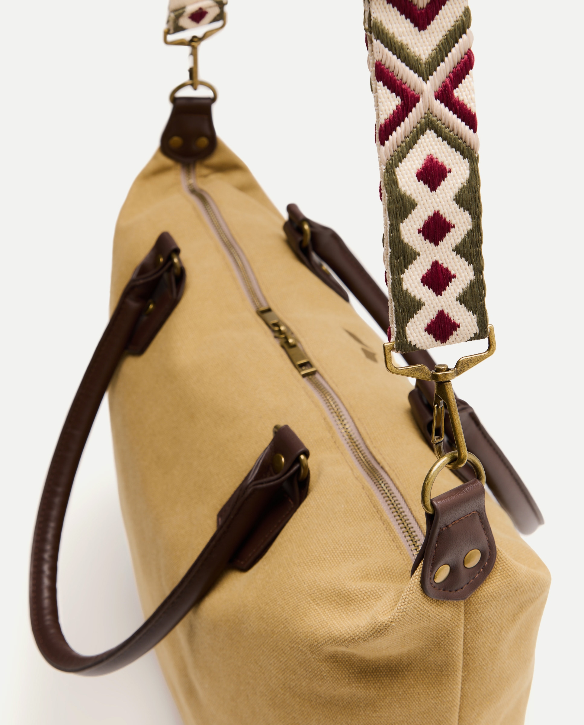 Mala Shopper com Alça Multicolor 520 Caqui-3