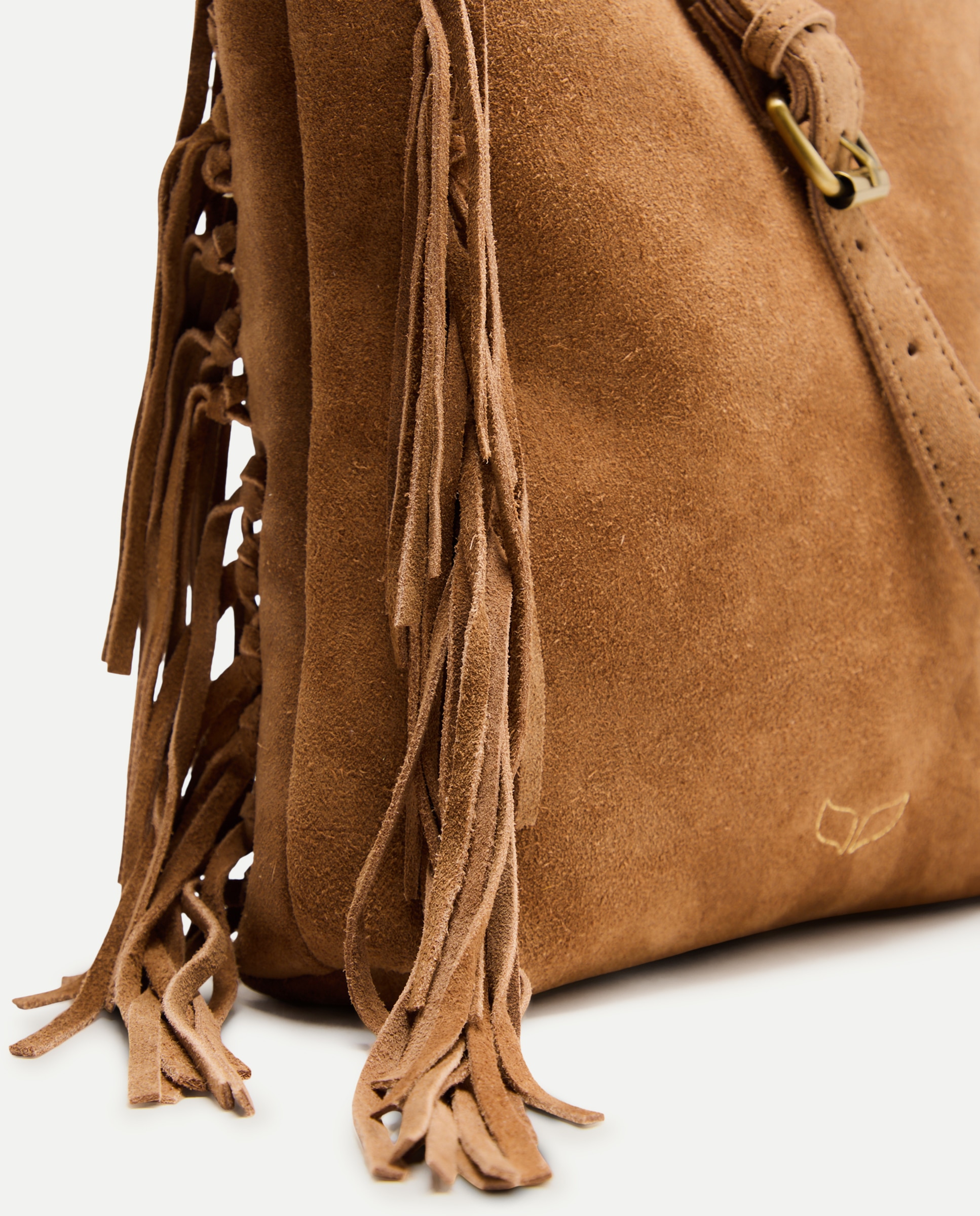Mala em Pele com Franjas Castanho-4