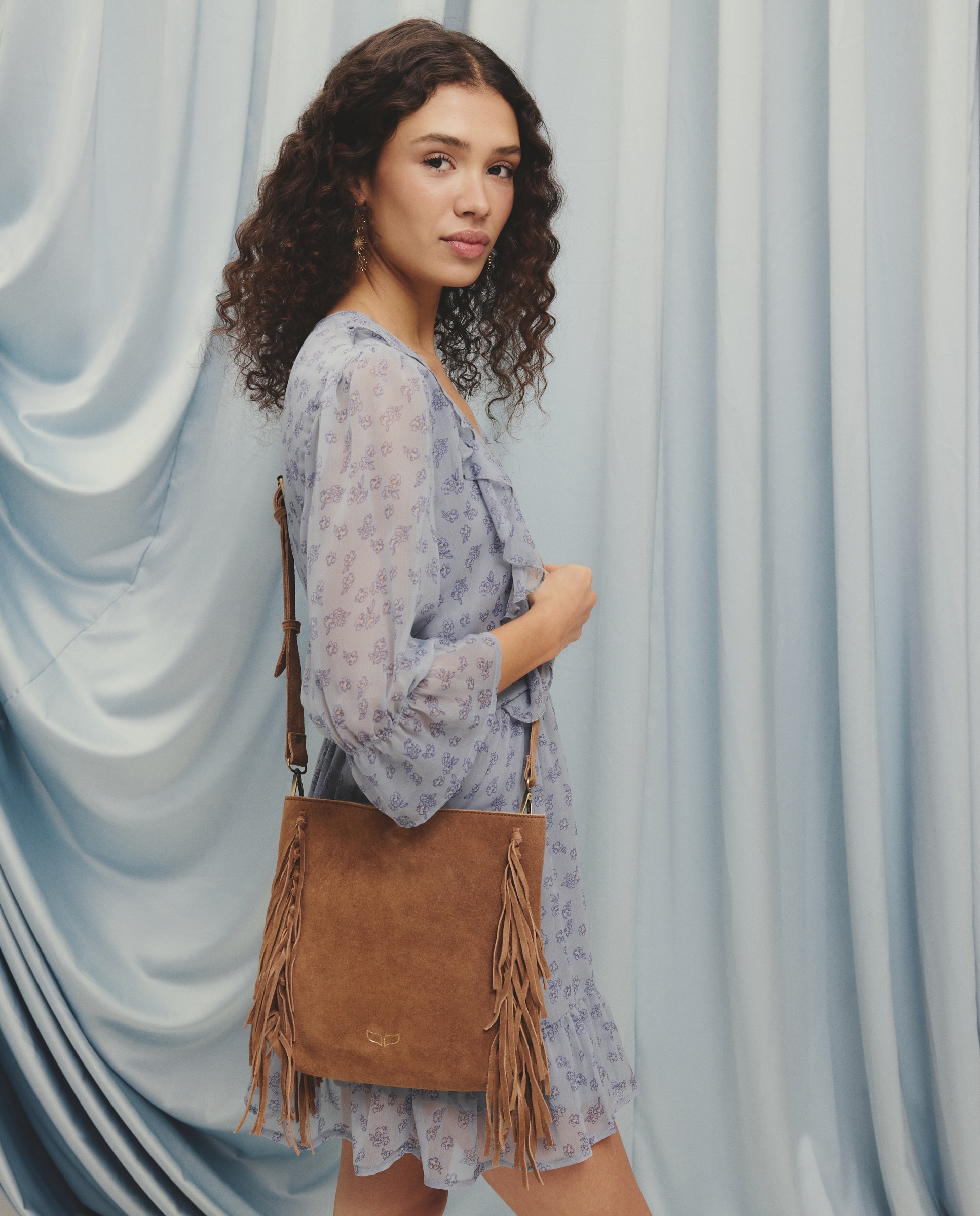 Mala em Pele com Franjas Castanho-6