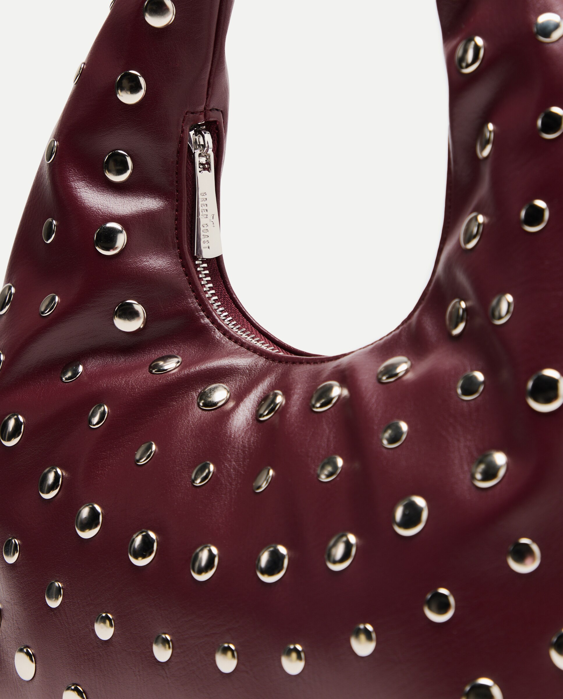 Bolso bandolera con tachas de mujer - Green Coast - Burdeos Burdeos-4