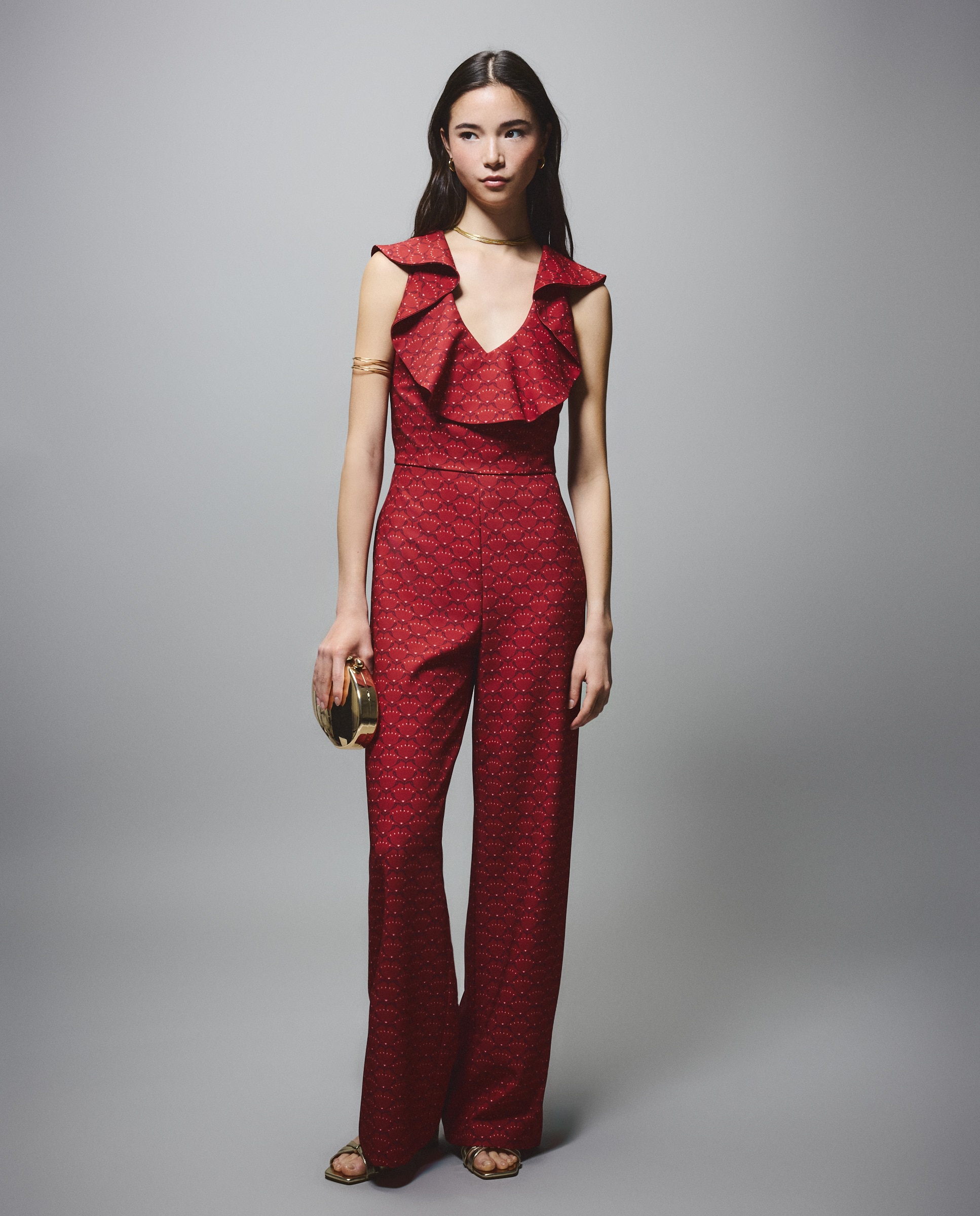 Mala Clutch Oval 390 Ouro-7