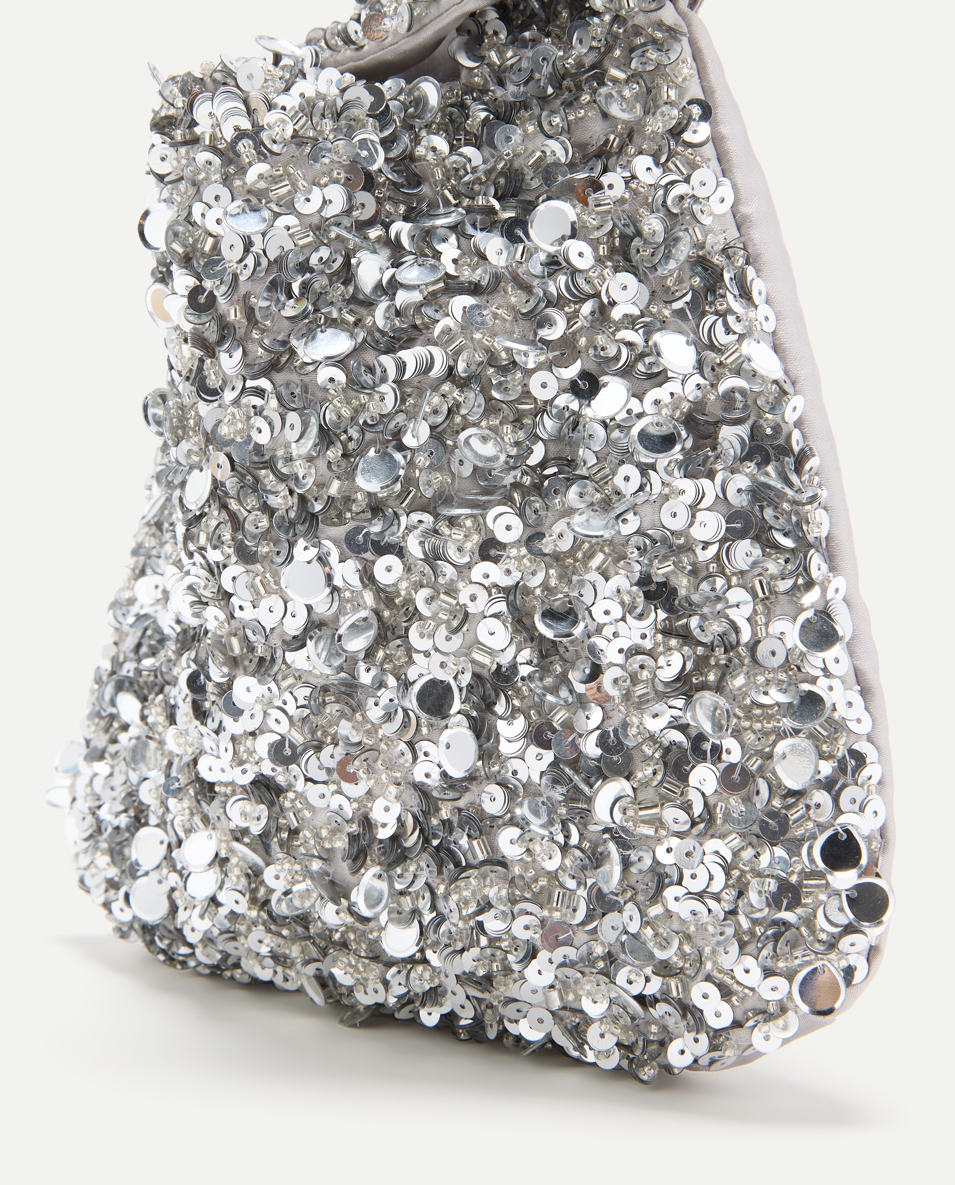 Bolso mano bordado - Green Coast - Plata Plata-3