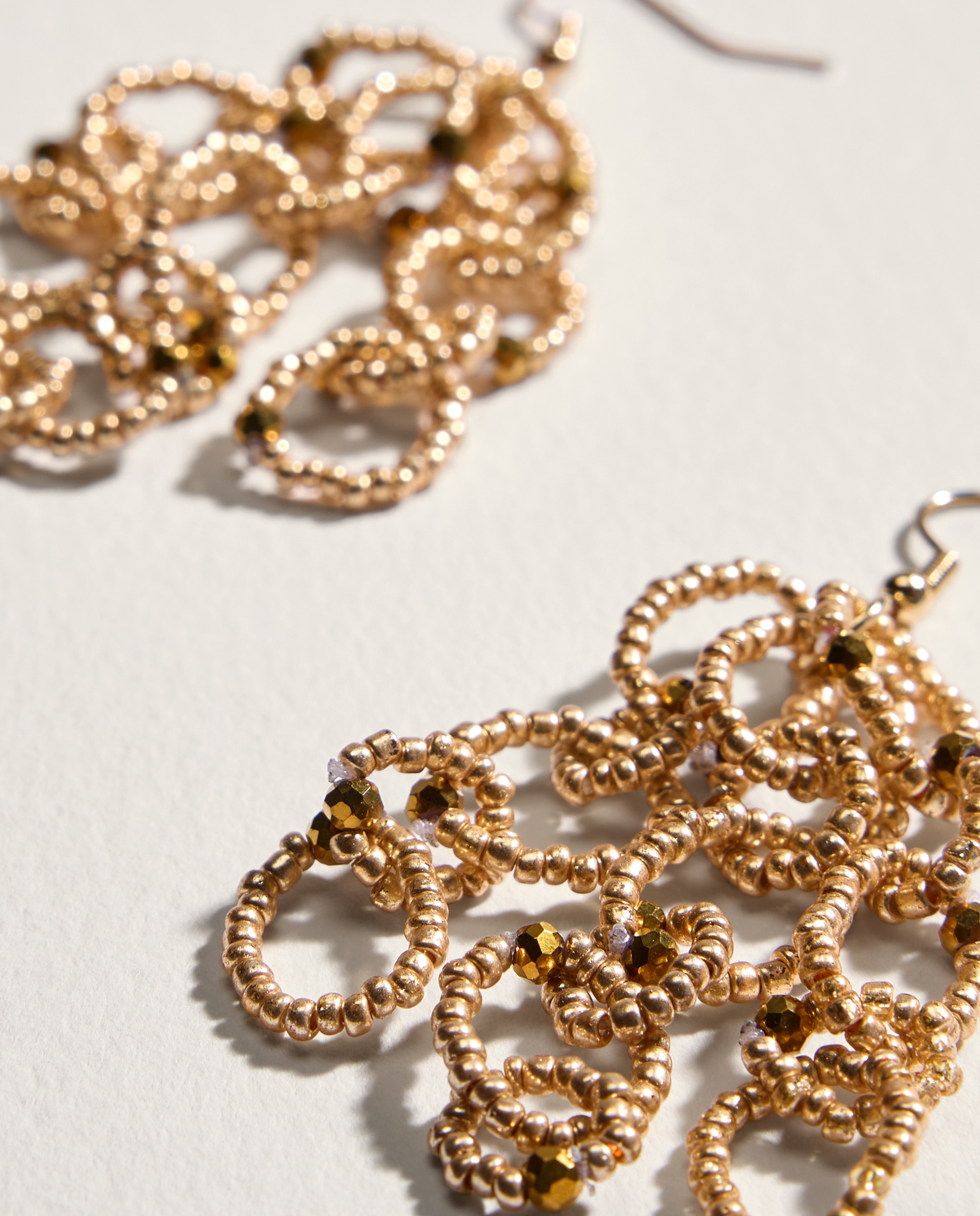 Brincos de Argola com Missangas 390 Ouro-2