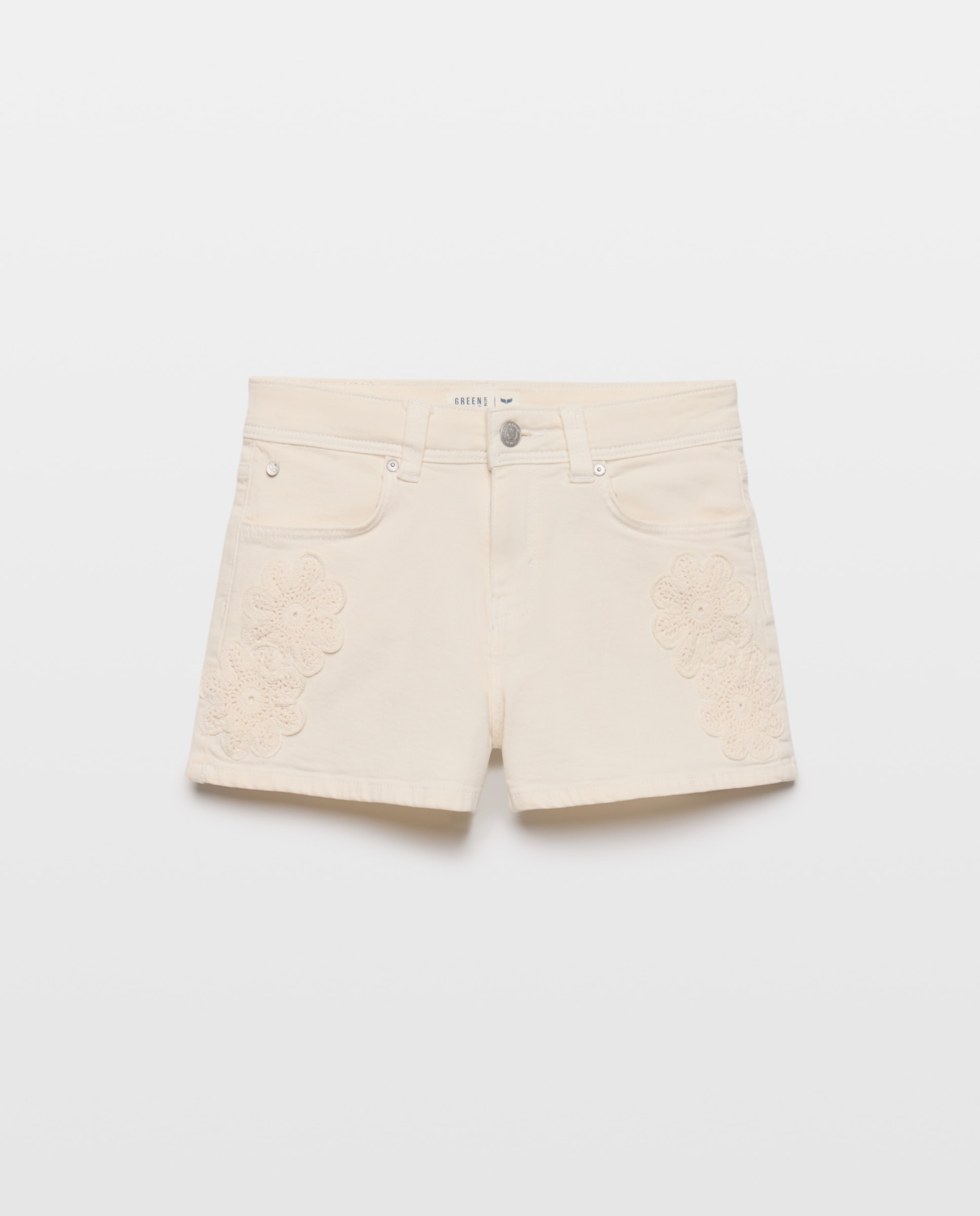 Short de mujer con bordados - Green Coast - 120 Crudo 120 Crudo-4