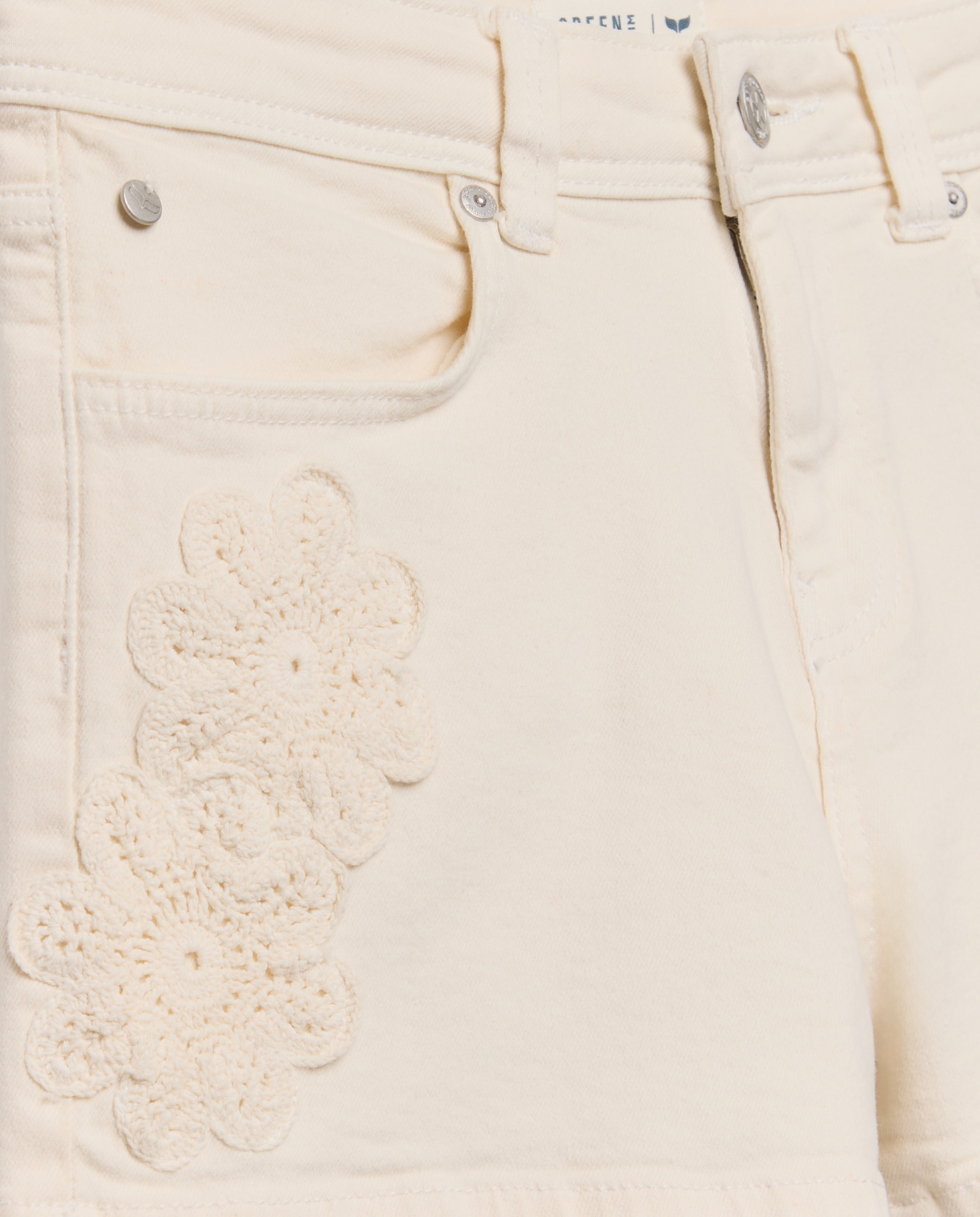 Short de mujer con bordados - Green Coast - 120 Crudo 120 Crudo-5