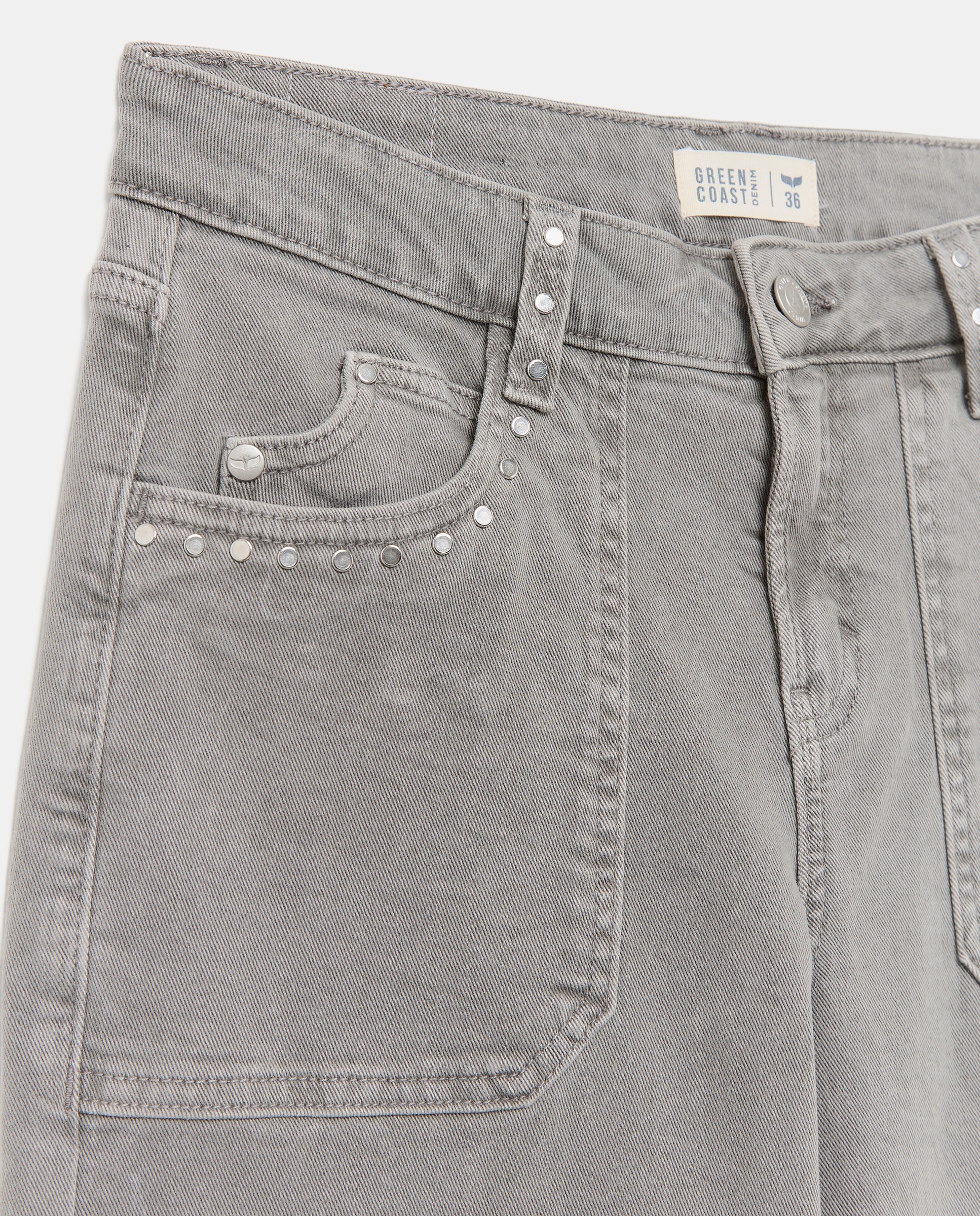 Imagen 5 de Pantalón de mujer wideleg carpintero - Green Coast - 820 Gris medio 820 Gris medio