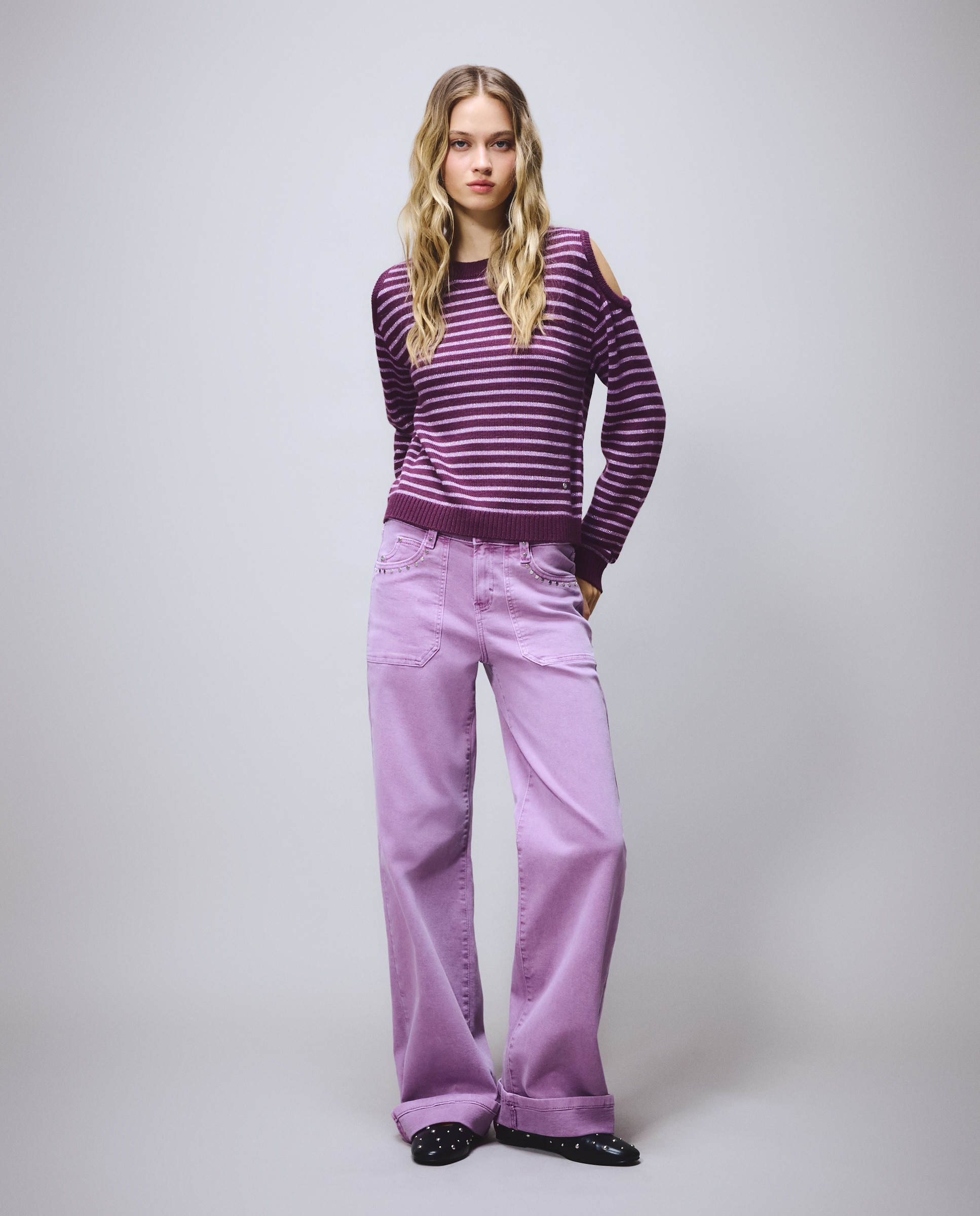 Imagen 0 de Pantalón de mujer wideleg carpintero 230 Rosa oscuro