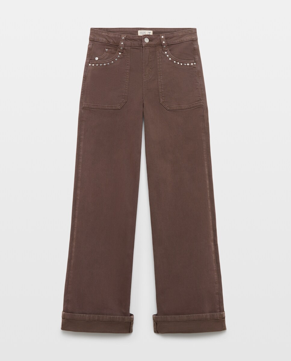 Imagen 0 de Pantalón de mujer wideleg carpintero Azul pálido