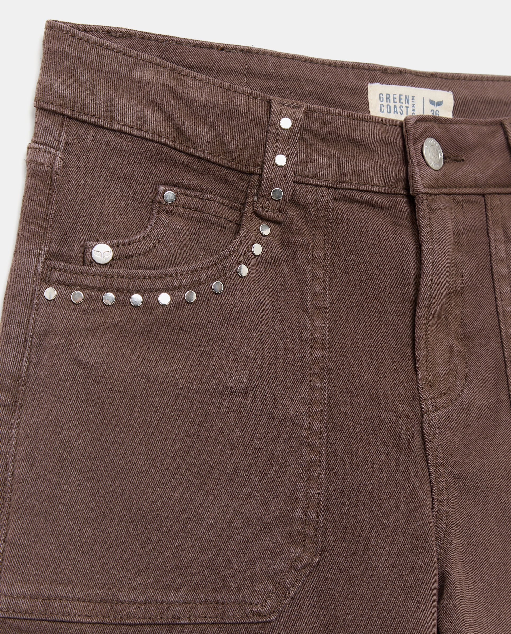 Imagen 5 de Pantalón de mujer wideleg carpintero - Green Coast - Chocolate Chocolate