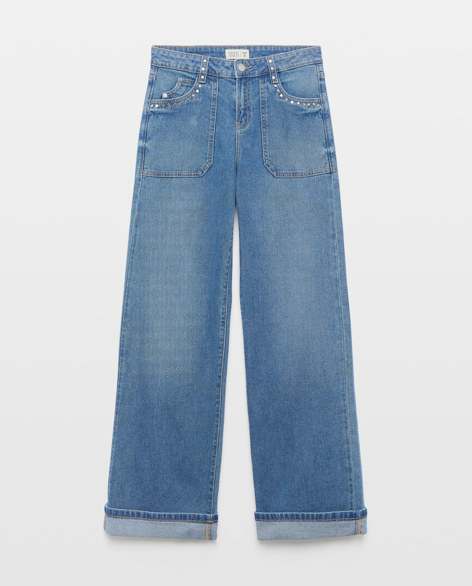 Imagen 0 de Pantalón de mujer wideleg carpintero Azul pálido