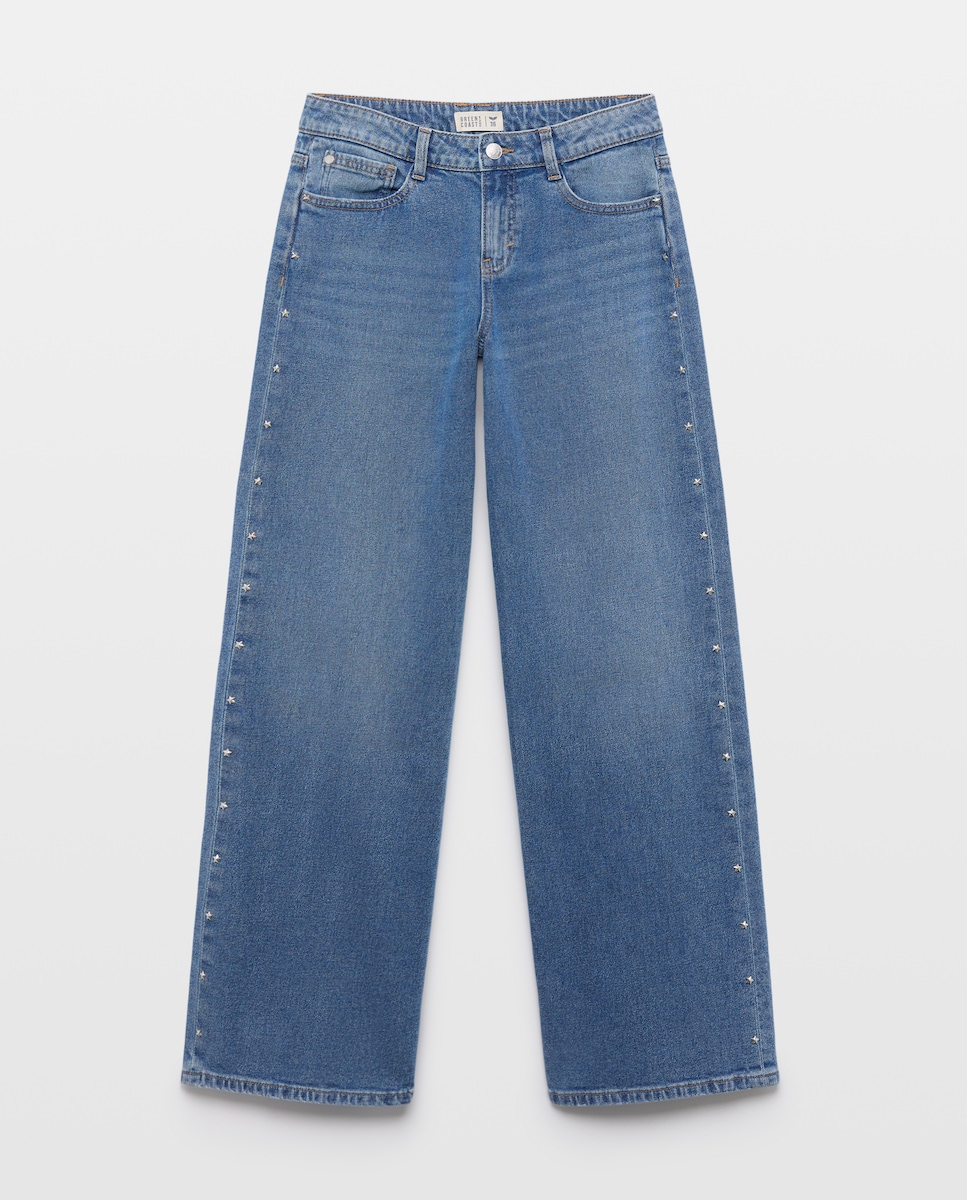 Imagen 0 de Pantalón básico wide leg de mujer Negro